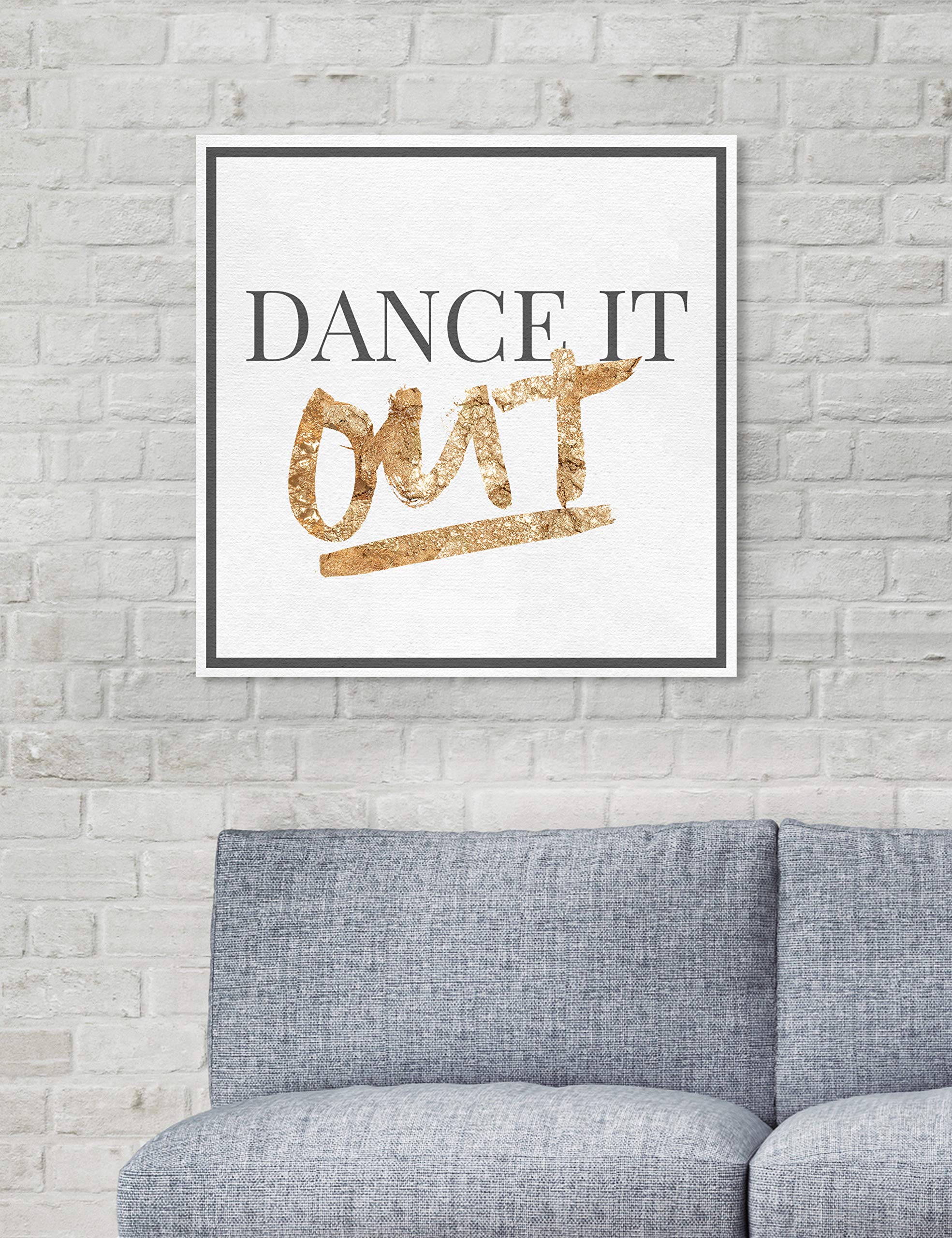 Oliver Gal Artist Co. Gold & Black Typography Wall Art Canvas Print - 20