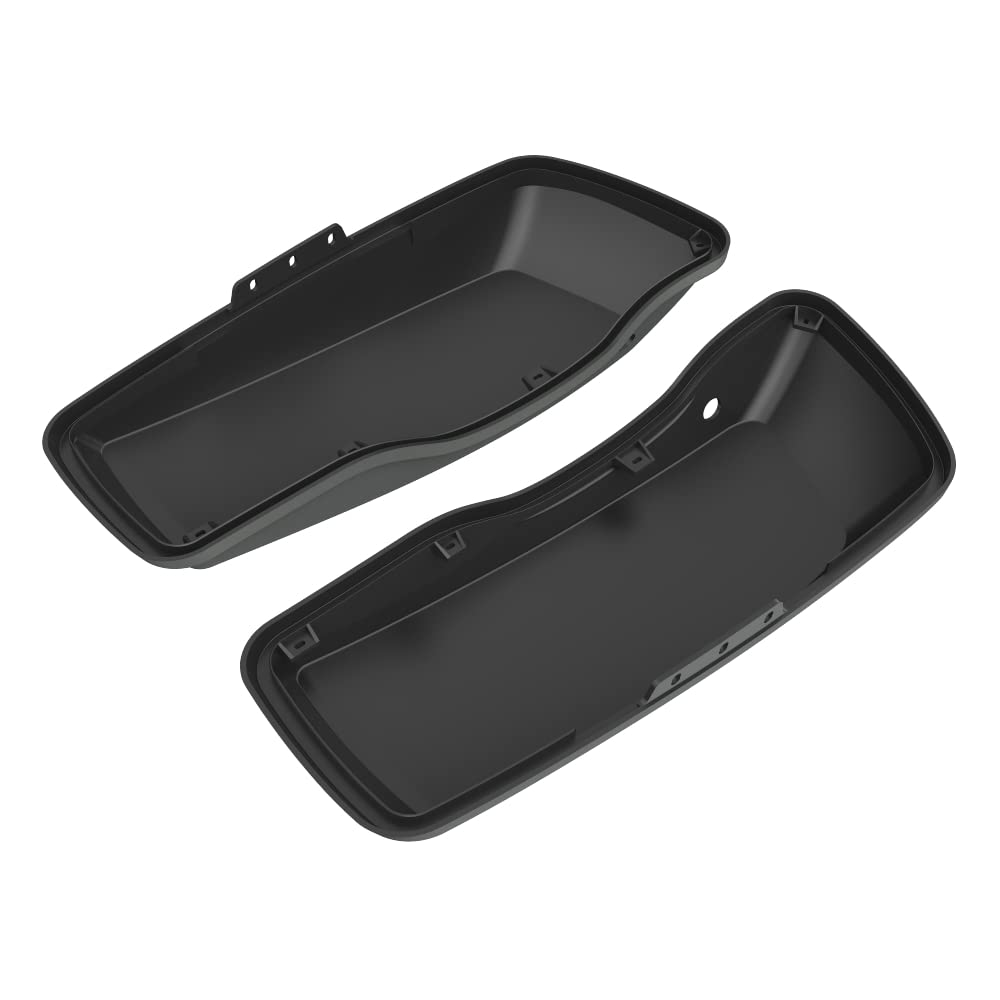 Advanblack Motorcycle Saddlebag Lids - Compatible with Harley-Davidson Touring, Road Glide, Street Glide Special, Road King (2014-2023) - Durable Replacement Covers for Enhanced Storage & Style on Long Rides