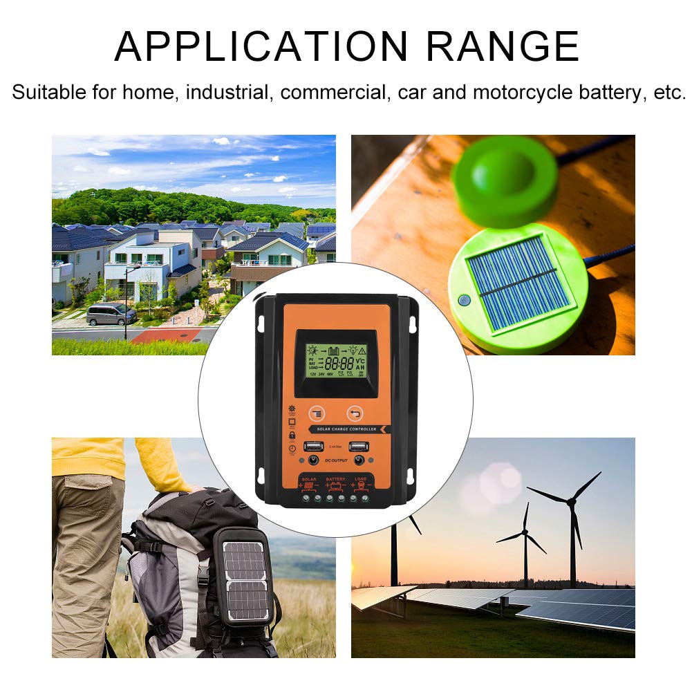 Delaman 30A MPPT Solar Charge Controller - 12V/24V DC Input with LCD Display for Solar Panels | Perfect for Off-Grid Power Systems, RV, Marine & Home Solar Energy Storage