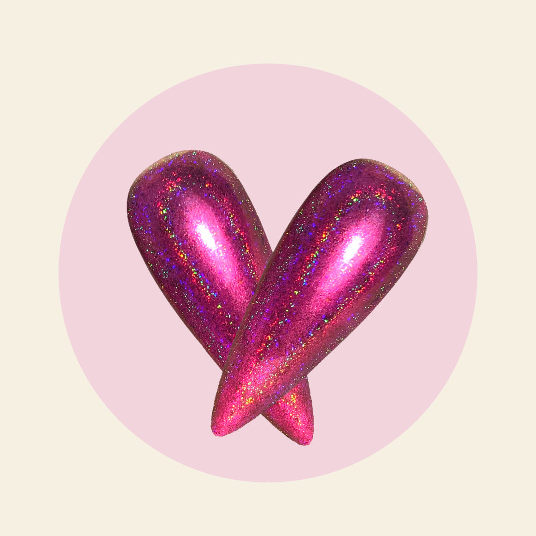 Mitty Super Holo Latin Rosa - High-Quality Holographic Nail Polish for Stunning Manicures | Perfect for Parties, Weddings, and Special Occasions