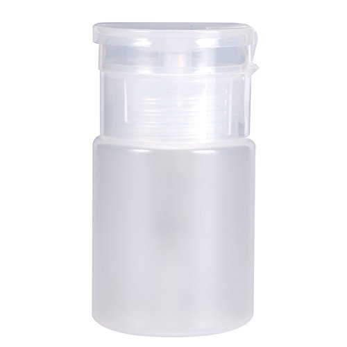 2 Colors 60ml Empty Plastic Pump Dispenser Bottles for Cosmetic, Makeup, Bath & Shower Toiletries - Perfect for Nail Polish Remover, Lotion & Skincare (White) - Ideal for Home, Salon & Travel Use