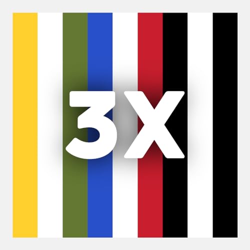 White Multicolor (1xblack Stripes, 1xgreen/Yellow Stripes, 1xred/Blue Stripes)