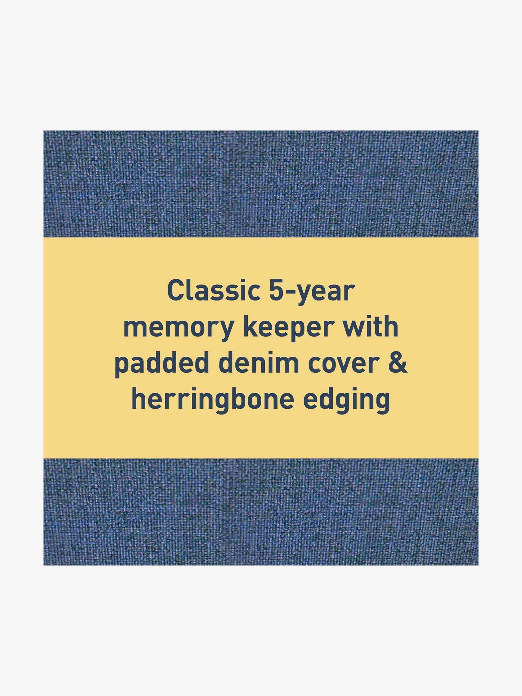One Line a Day Journal - Denim Blue Refillable Diary for Daily Reflection & Gratitude - Perfect for Memory Keeping, Goal Tracking & Mindfulness Practice