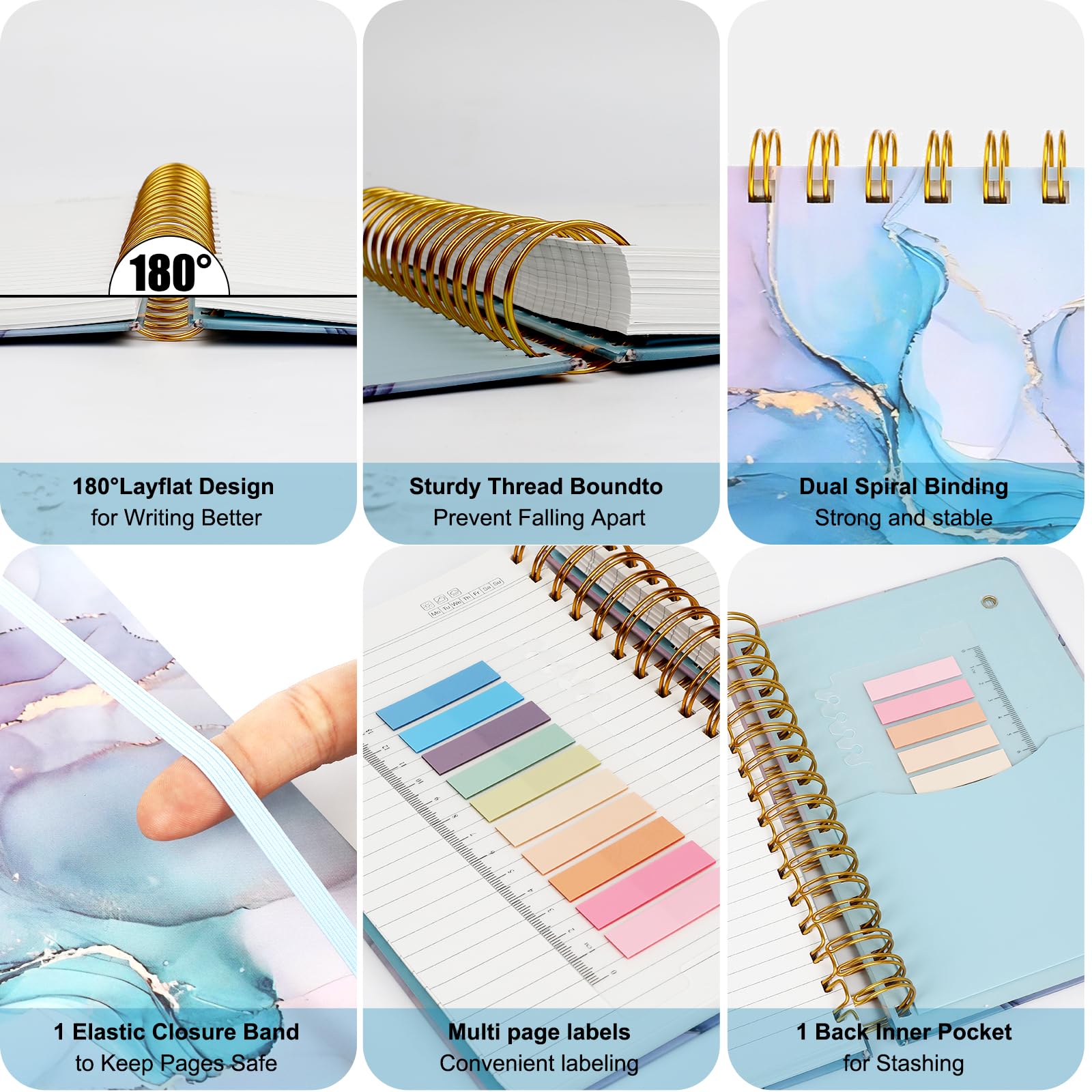 Premium Hardcover Spiral Notebook - 6