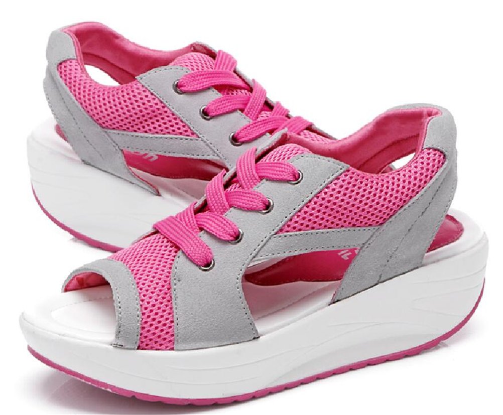ACE SHOCK Women's Platform Peep Toe Wedge Sandals - Waterproof Casual Athletic Shoes for Beach, Pool & Summer Outdoor Activities