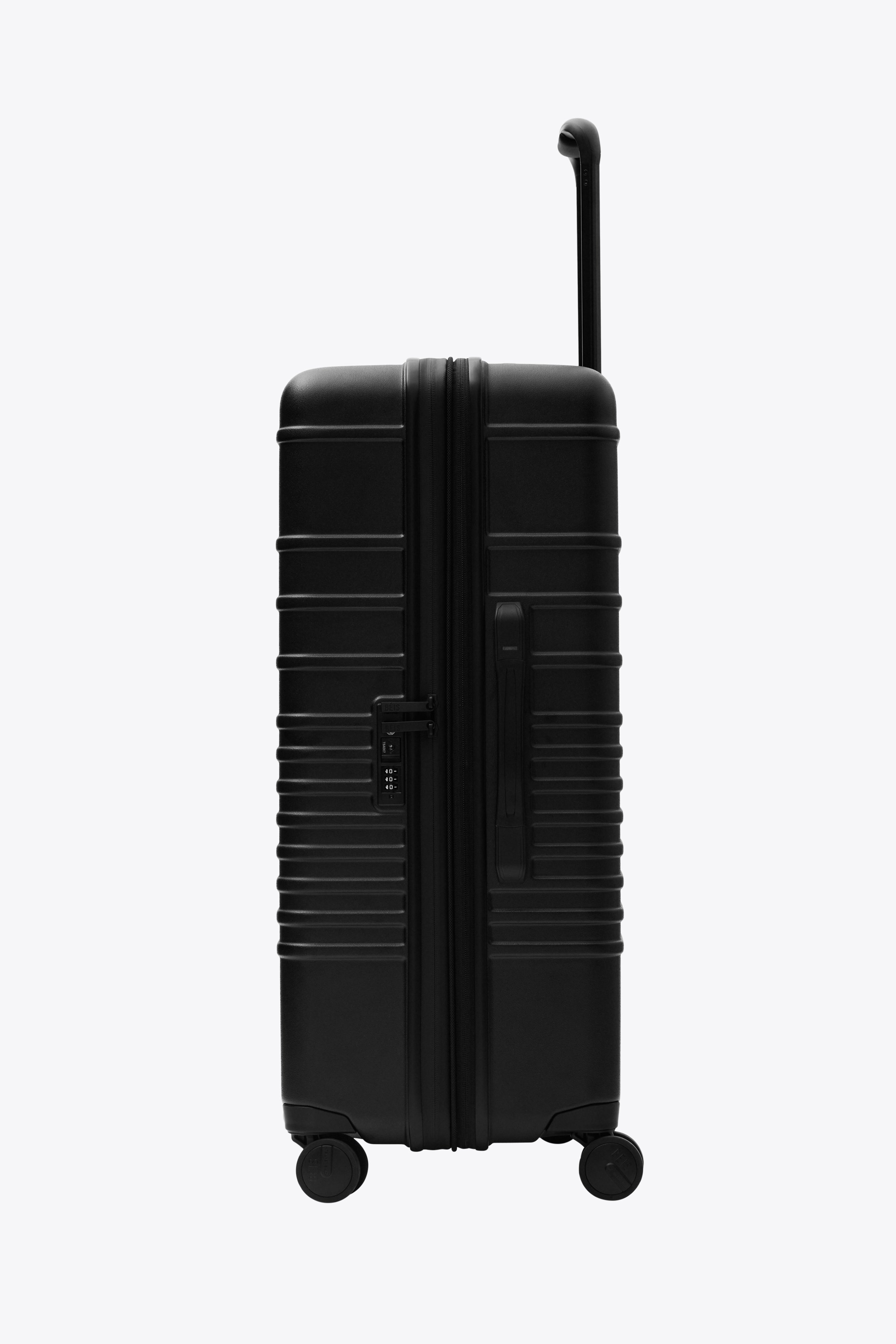 Large Black Check-In Roller Luggage - Perfect for Air Travel, Business Trips & Vacation Packing