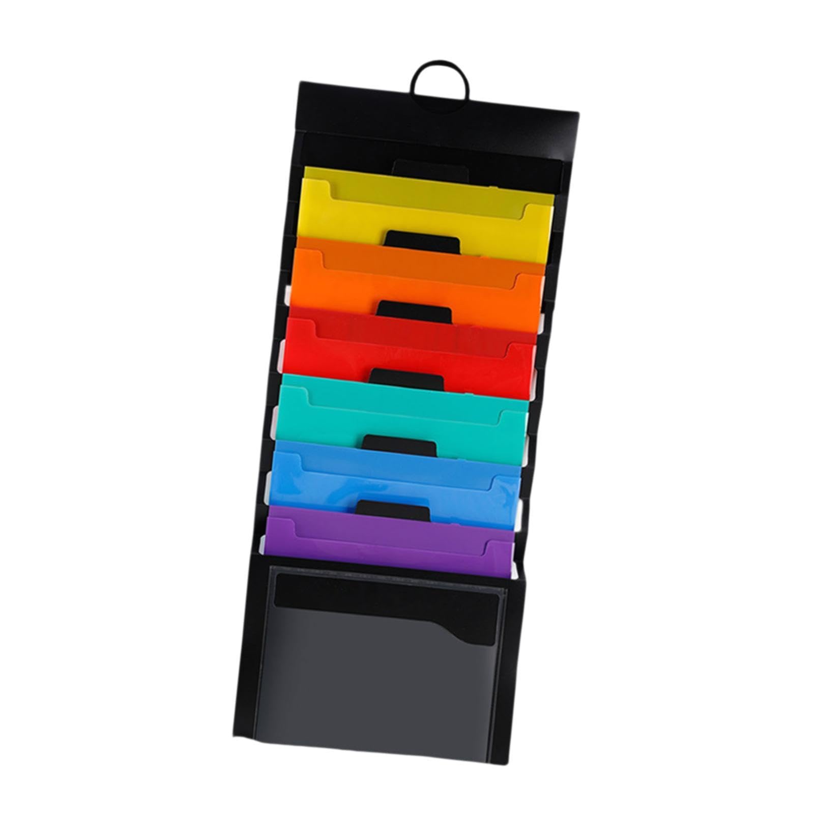 6-Tier Expandable Hanging Wall File Organizer - Portable Expanding File Folder for Office, Home & Business Travel - Perfect for Document Storage, Bills, Receipts & School Papers