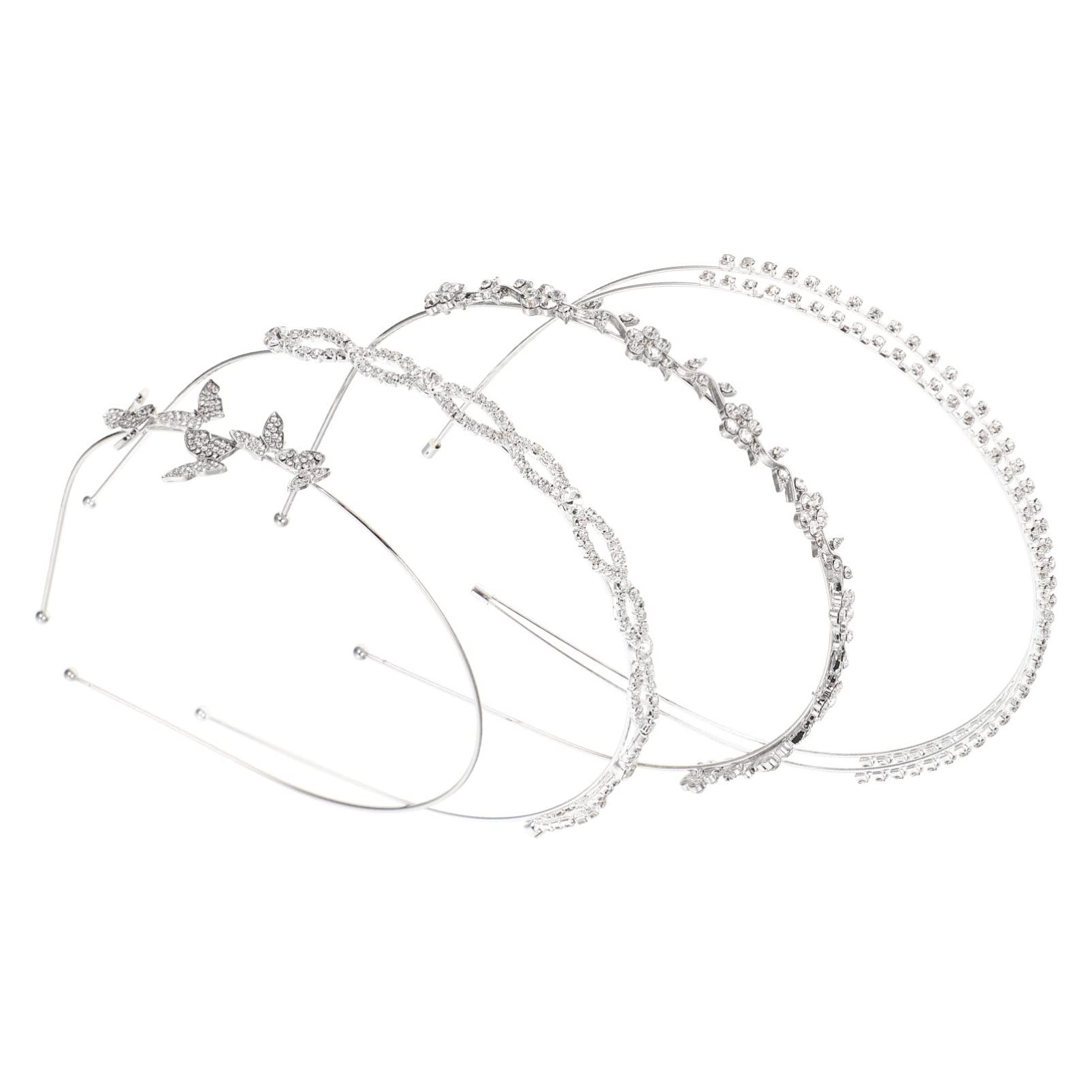 FOMIYES 4pcs Rhinestone Headband for Women - Elegant Wedding & Party Hair Accessories, Metal Headpiece with Crystals for Bridesmaids, Girls, Special Occasions | Perfect for Weddings, Proms, Dances & Formal Events