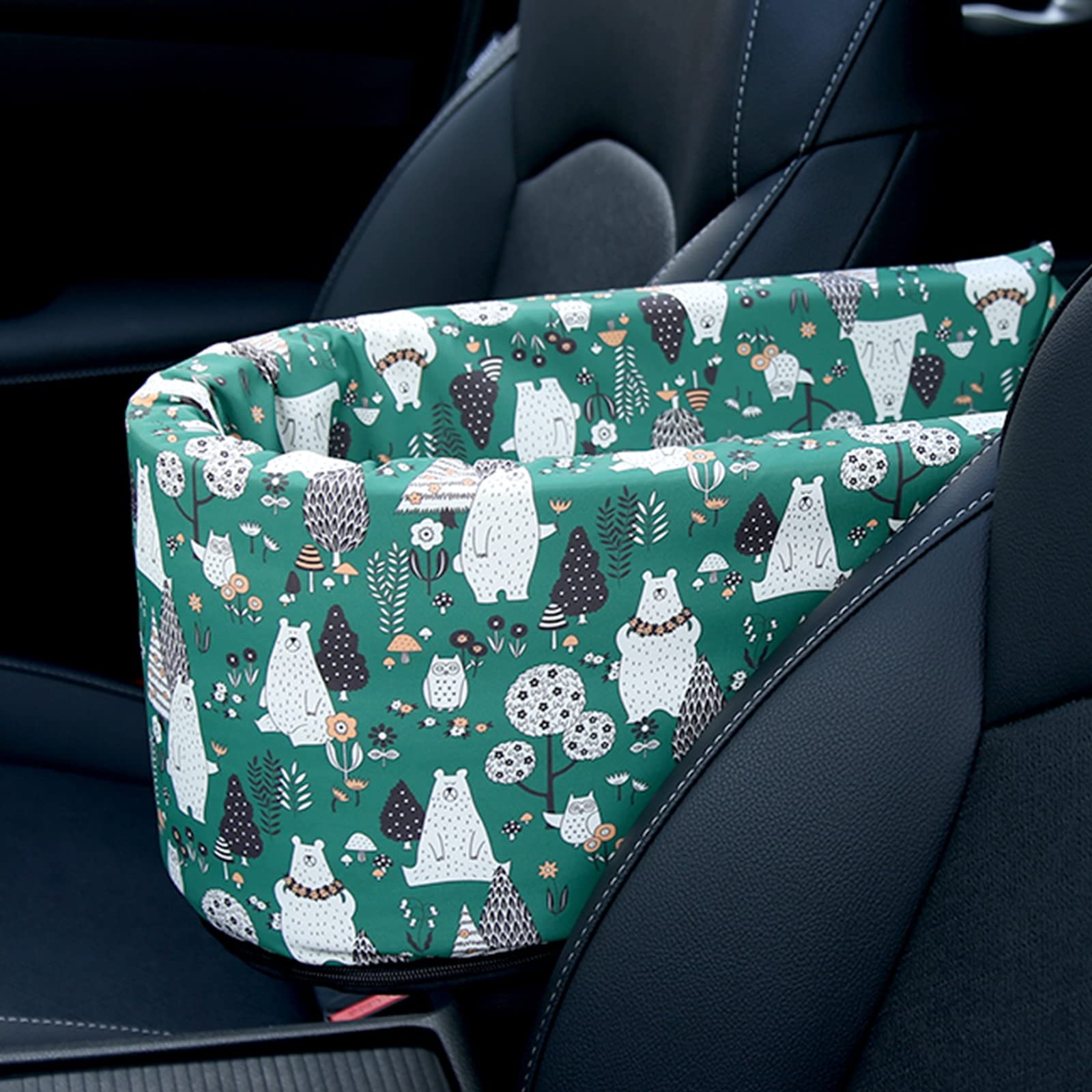 Dog Car Seat for Small Dogs & Cats - Pet Booster Seat with Removable Cover & Safety Tethers - Travel Safe & Comfortable for Road Trips & Daily Commutes