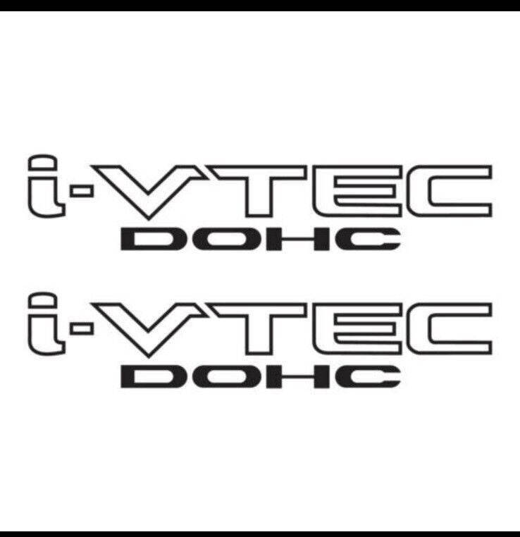 Custom VTEC DOHC Vinyl Stickers (2-Pack) - Die-Cut Decals for Honda Civic Si, Type R & RSX - Perfect for Car Enthusiasts & Vehicle Customization