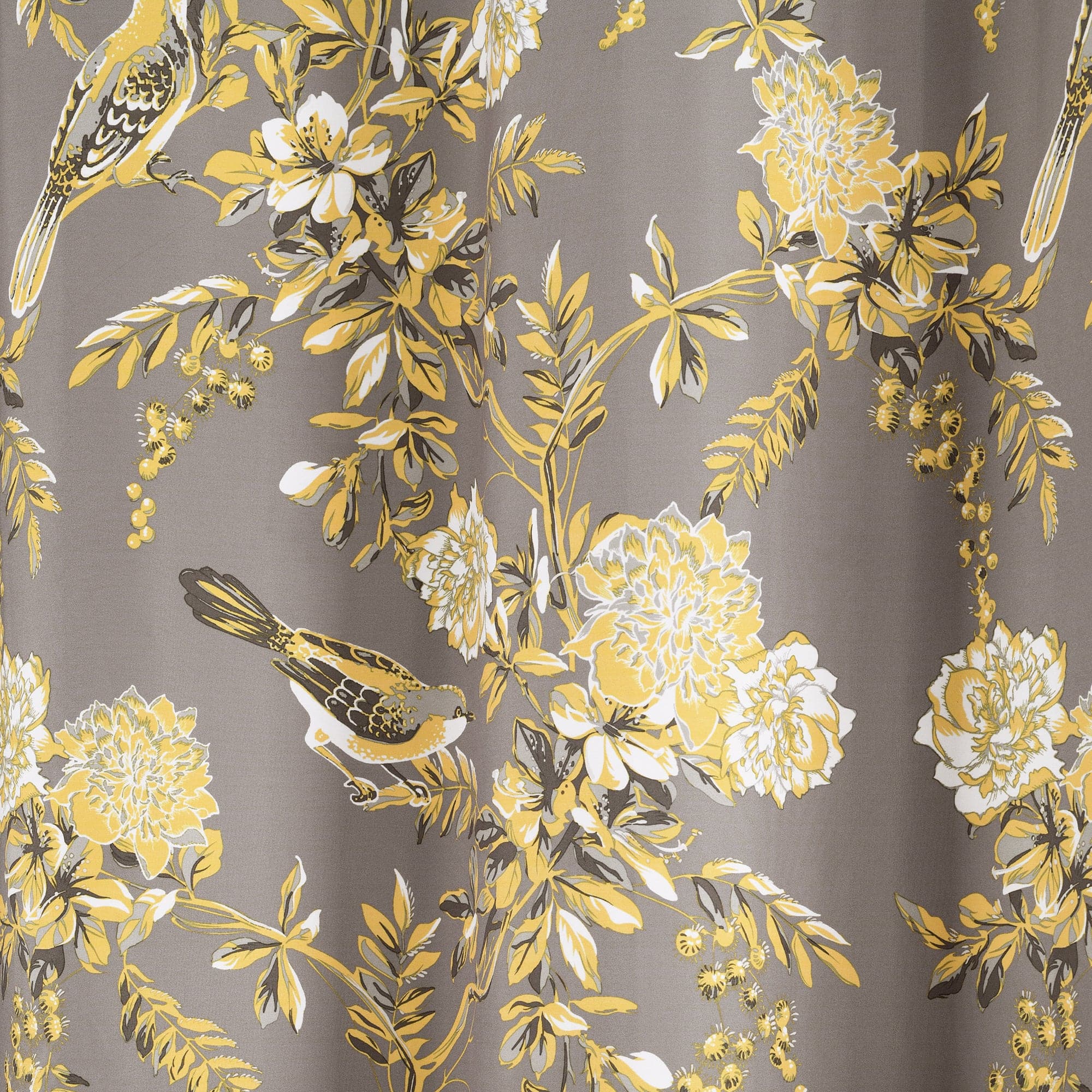 Farmhouse Style Blackout Curtains with Bird & Flower Design - Thermal Insulated Grommet Window Panels for Living Room & Bedroom - Noise Reducing & Energy Saving Home Decor