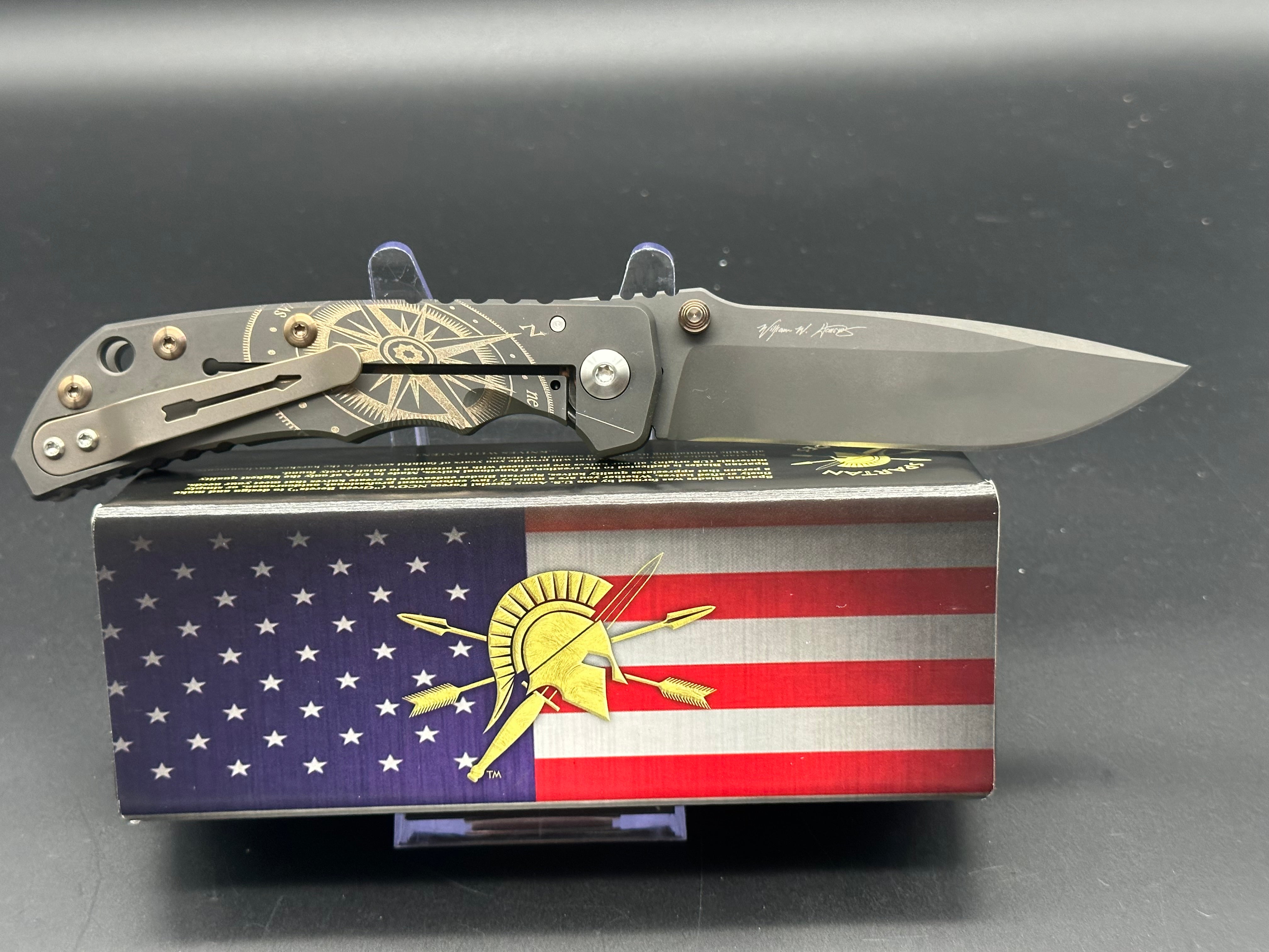 Spartan Harsey Golden Compass 2019 Special Edition Knife - Limited Edition Tactical Folding Pocket Knife for Outdoor, Camping, Survival & EDC Use