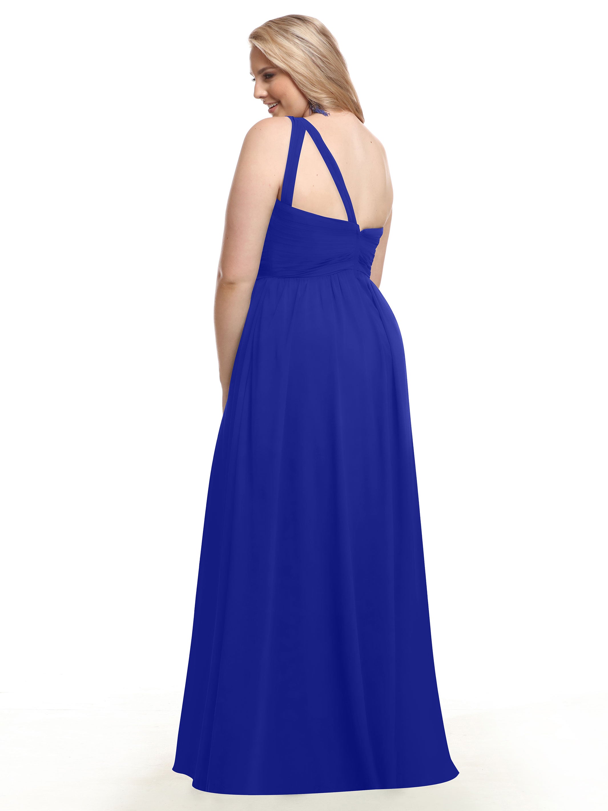 Elegant One Shoulder A-Line Chiffon Bridesmaid Dress with Ruching - Perfect for Weddings, Formal Events & Special Occasions