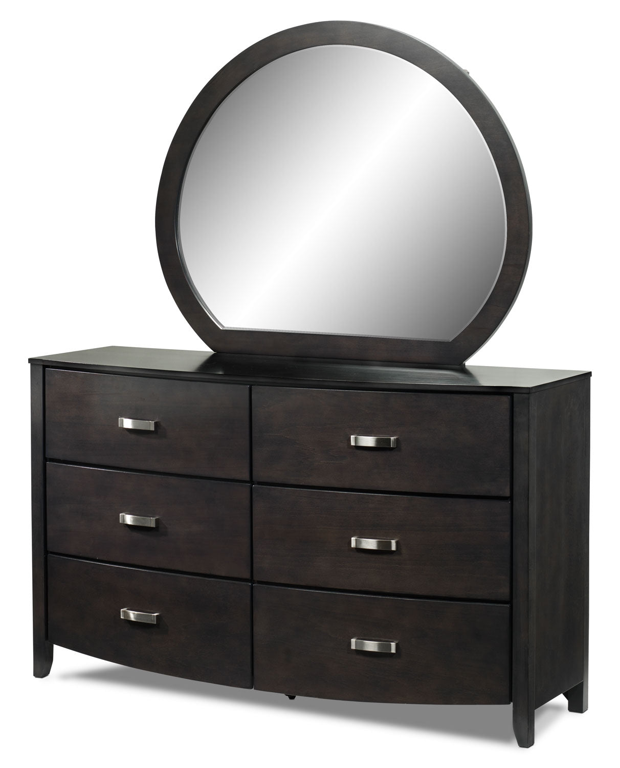 6-Piece King Size Bedroom Set with Storage - Charcoal Finish | Modern Bed Frame, Nightstands & Dresser for Spacious Master Bedroom