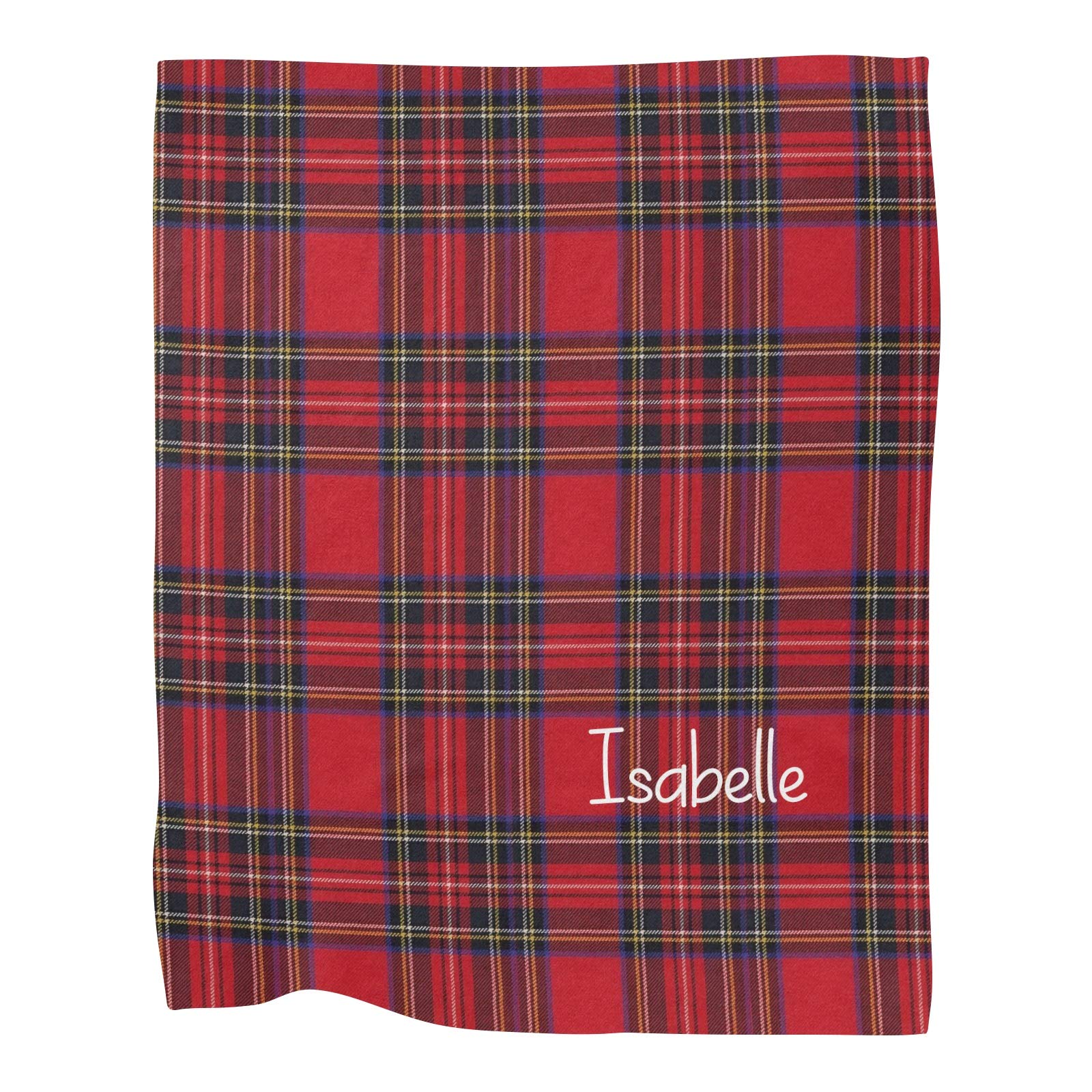 Custom Personalized Plaid Art Baby Blanket - Super Soft Fleece Nursery Blanket for Boys & Girls (30x40 Inches) | Perfect for Newborn Gifts, Christening, Birthday & Nursery Decor