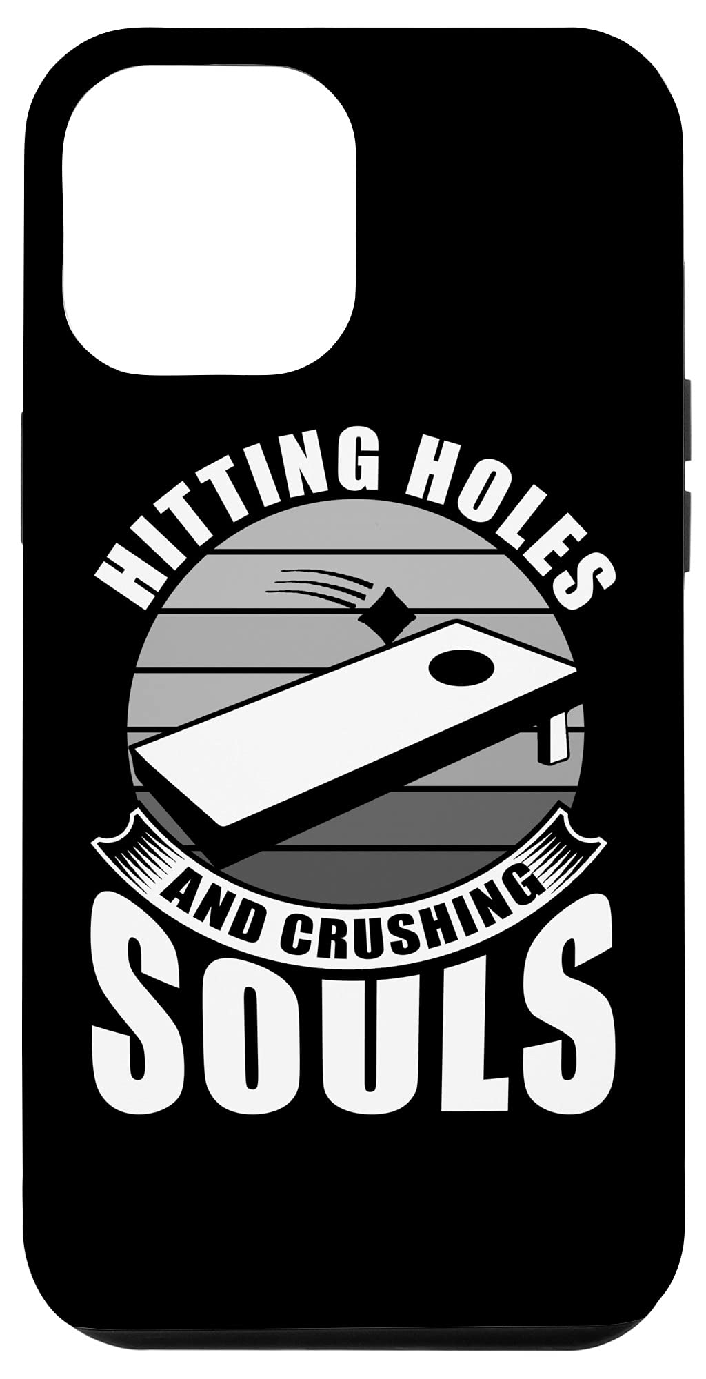 iPhone 12 Pro Max Funny Cornhole Design Phone Case - Durable Protective Cover for Men & Women - Perfect for Parties, Tailgating & Outdoor Games