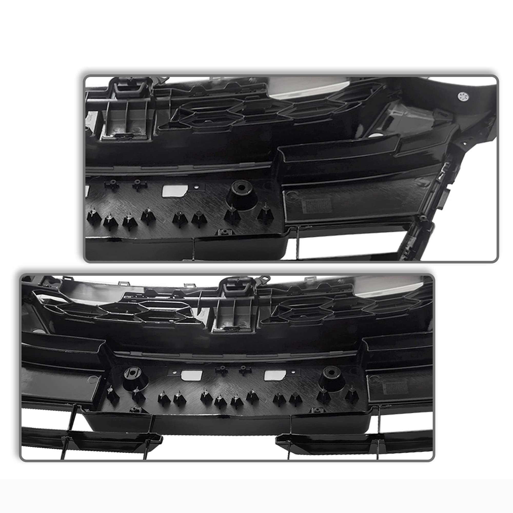 2018-2019 Honda Accord Front Bumper Grille - Black with Chrome Trim (Part #71111TVAA5) | Perfect for Car Upgrades & Replacement Parts