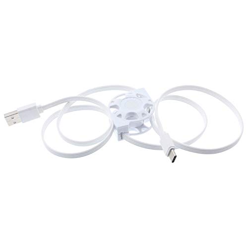 Retractable USB-C Cable - Fast Charging & Sync Compatible with LG Wing, Velvet Phones - Perfect for Travel, Office & Home Use
