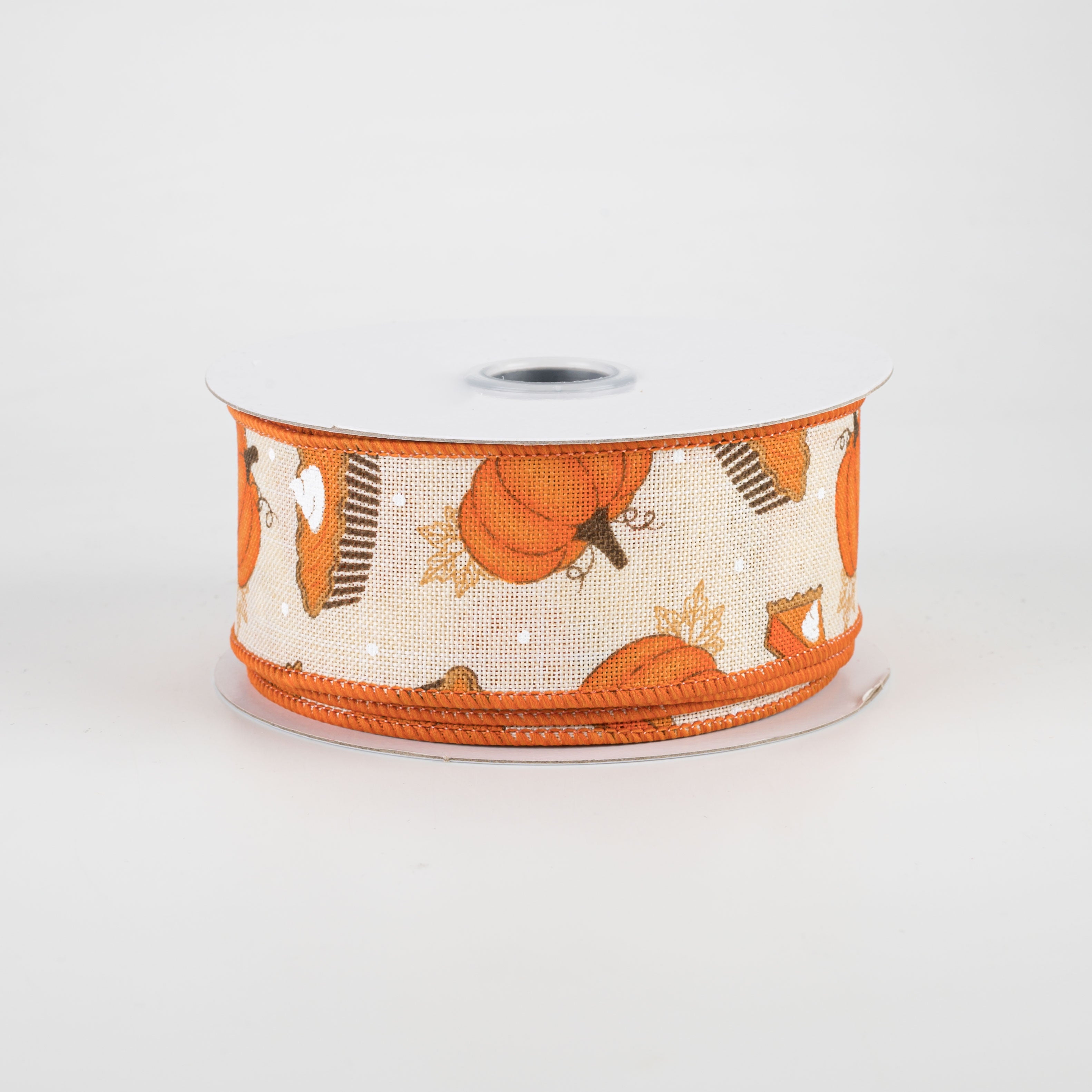 1.5 Inch Pumpkin Pie Ribbon Cream Color - 10 Yards Decorative Ribbon for Gift Wrapping, Crafts, and Fall Decorations