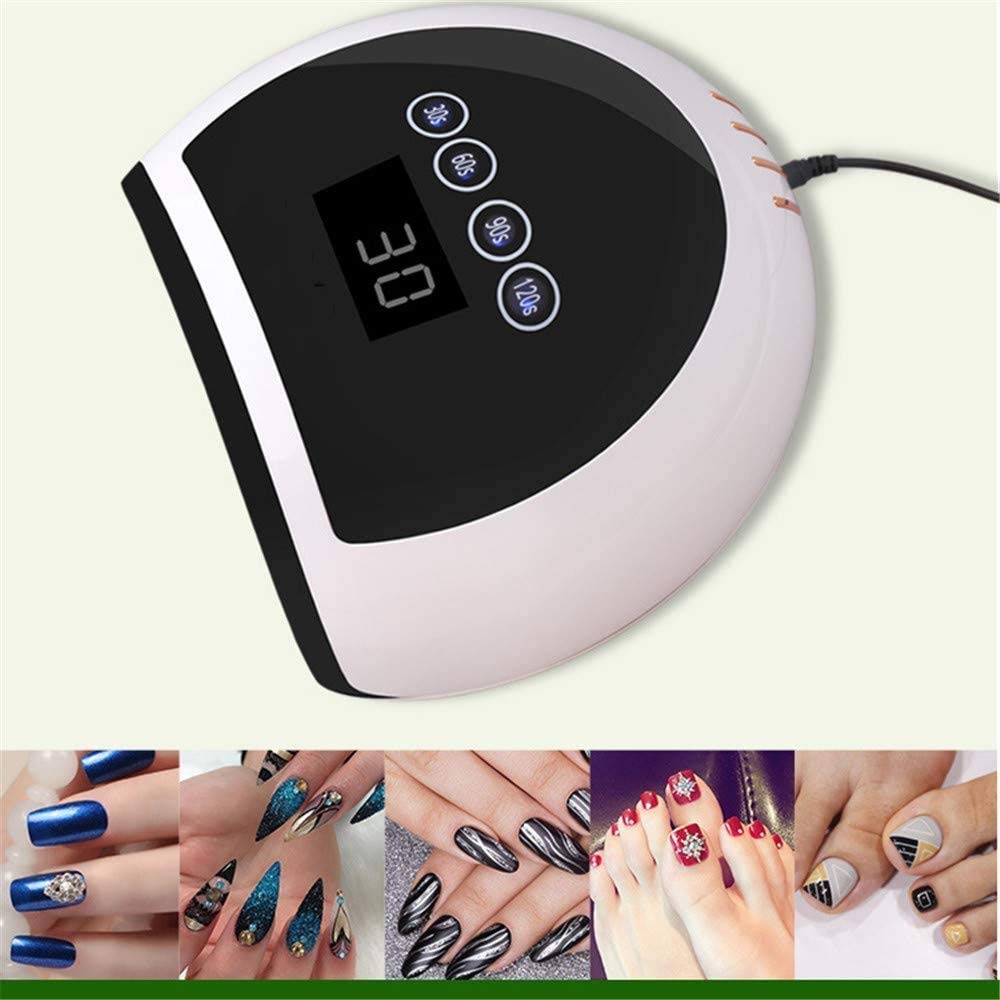 96W UV LED Nail Lamp with Auto Sensor & LCD Touch Screen - 4 Timer Settings Professional Gel Polish Dryer for Salon & Home Use - Perfect for Manicures, Pedicures & DIY Nail Art