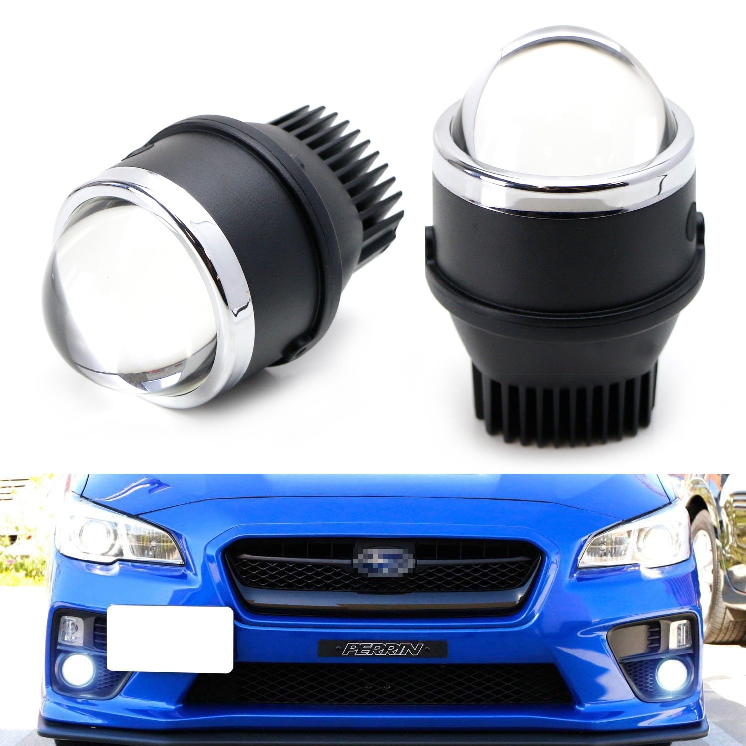 3.5 Inch Projector Bi Beam 10W LED Fog Light Assembly - Compatible with Acura, Honda, Ford, Nissan, Subaru - Perfect for Off-Roading, Night Driving & Foggy Conditions