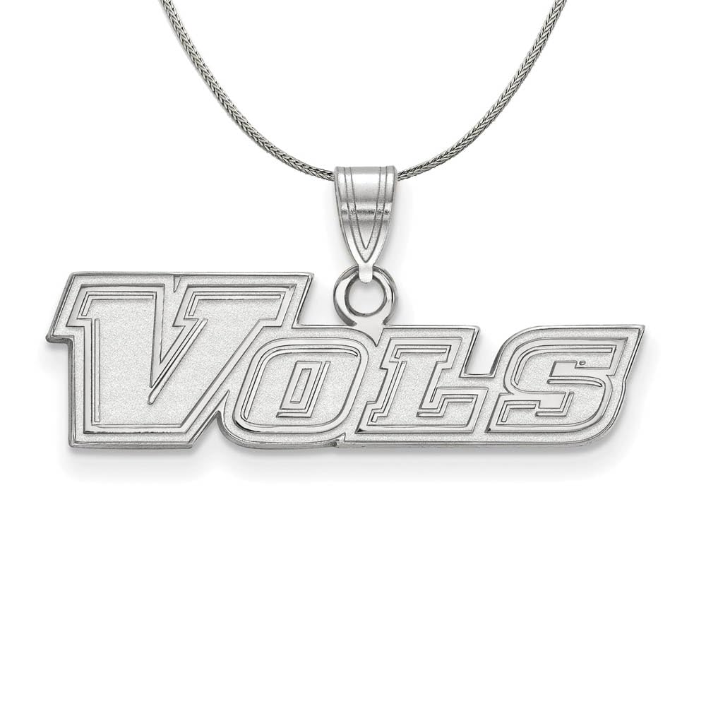 Sterling Silver Tennessee Vols Small Black Bow Necklace - Perfect for Game Day, Graduation & UT Fans Gifts