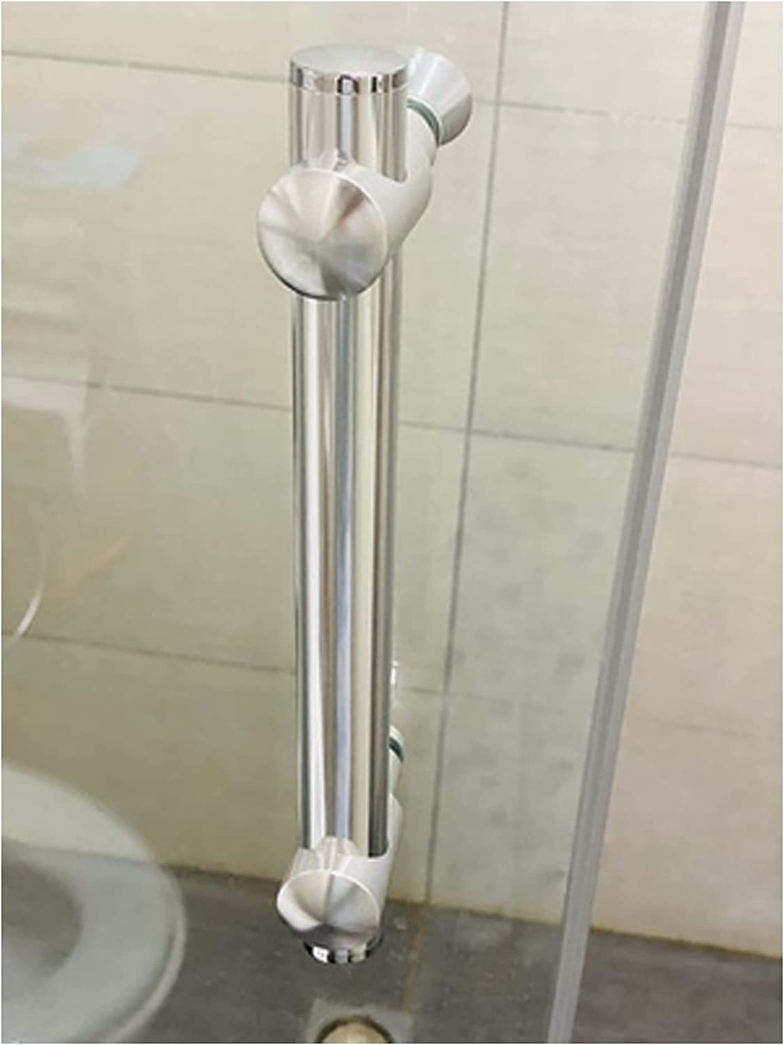 Stainless Steel Glass Door Pull Handle - Shower & Bathroom Door Knob Grab Bar - Heavy Duty Hardware Accessories for Modern Home & Commercial Use