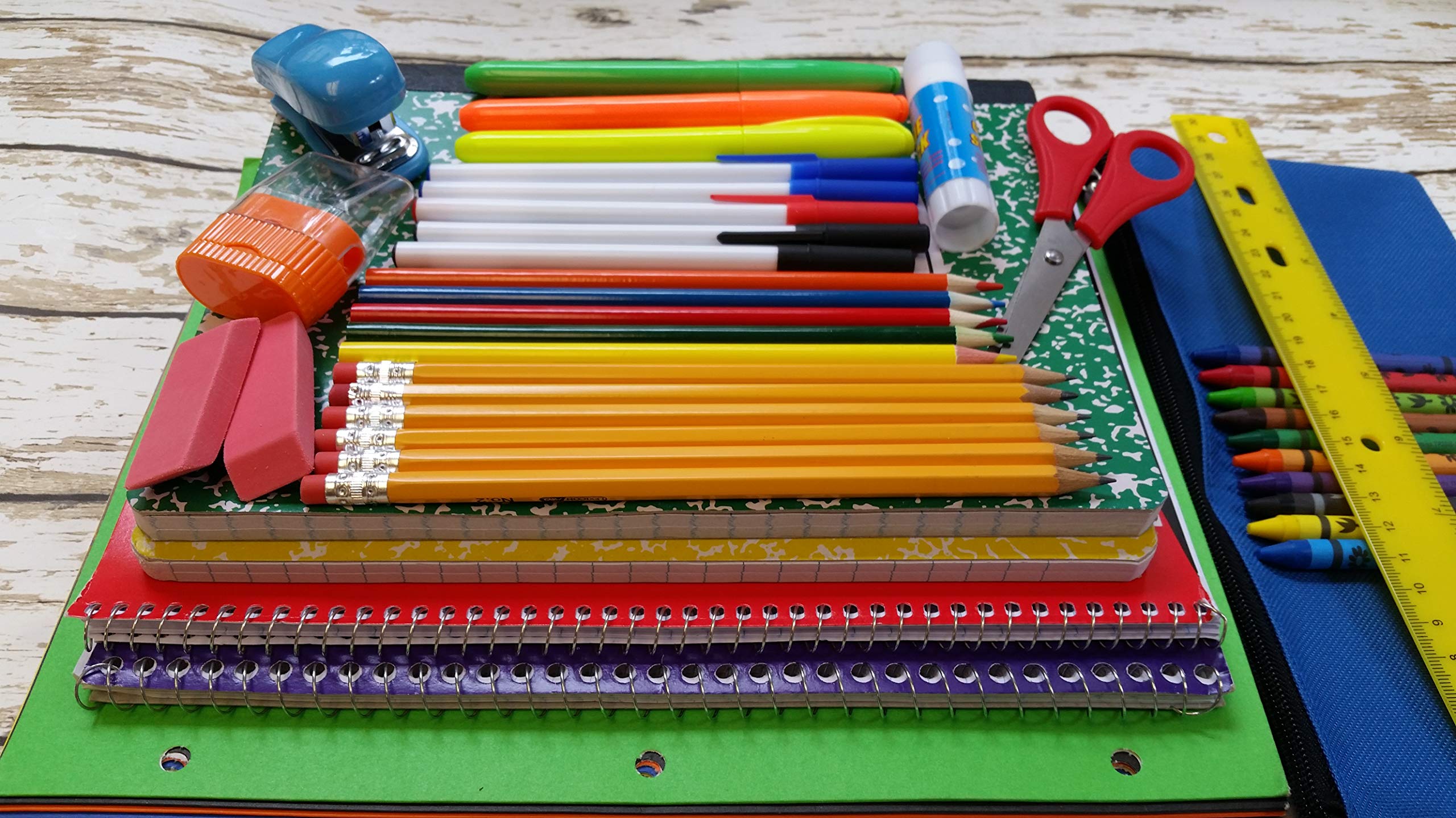 **Bulk Elementary School Supply Kits - 12 Packs of 45-Piece Wholesale School Supplies for Kids (Folders, Notebooks, Pencils, Pens & More) - Perfect for Classroom, Homeschooling & Back-to-School Essentials**