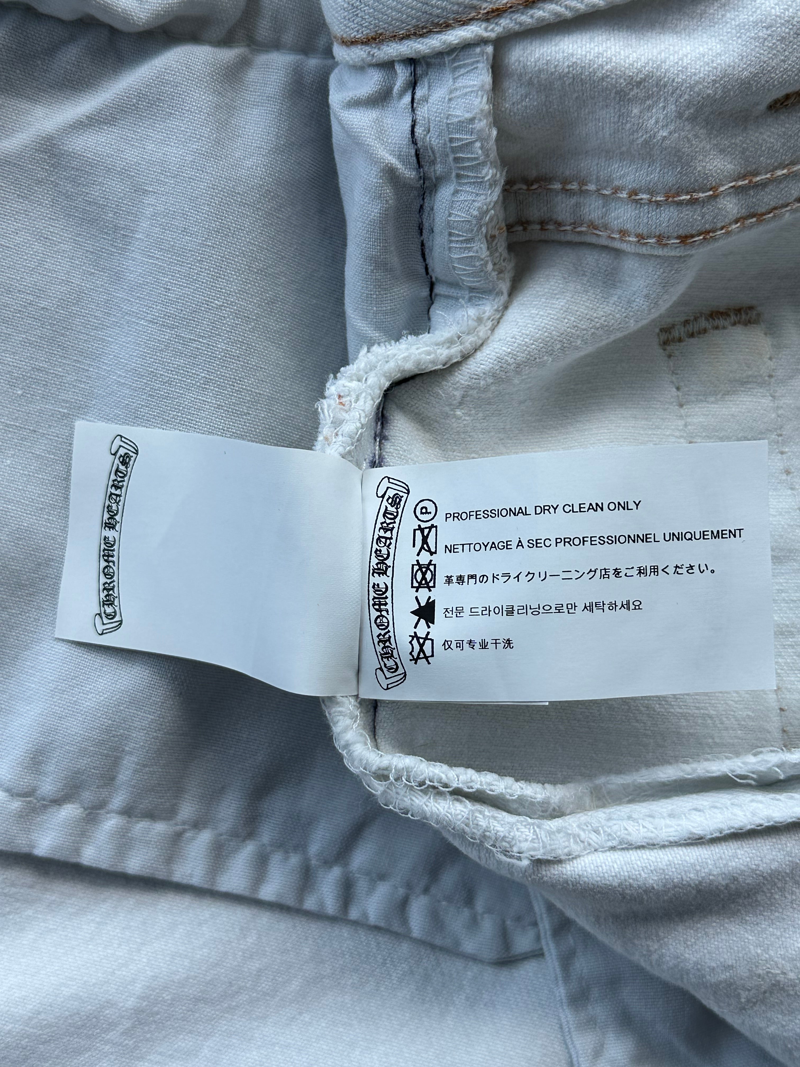 Chrome Hearts x Levi's White Mixed Patch St. Barth Exclusive Jeans - Limited Edition Designer Denim for Men & Women | Perfect for Streetwear, Luxury Fashion & Collector's Wardrobe