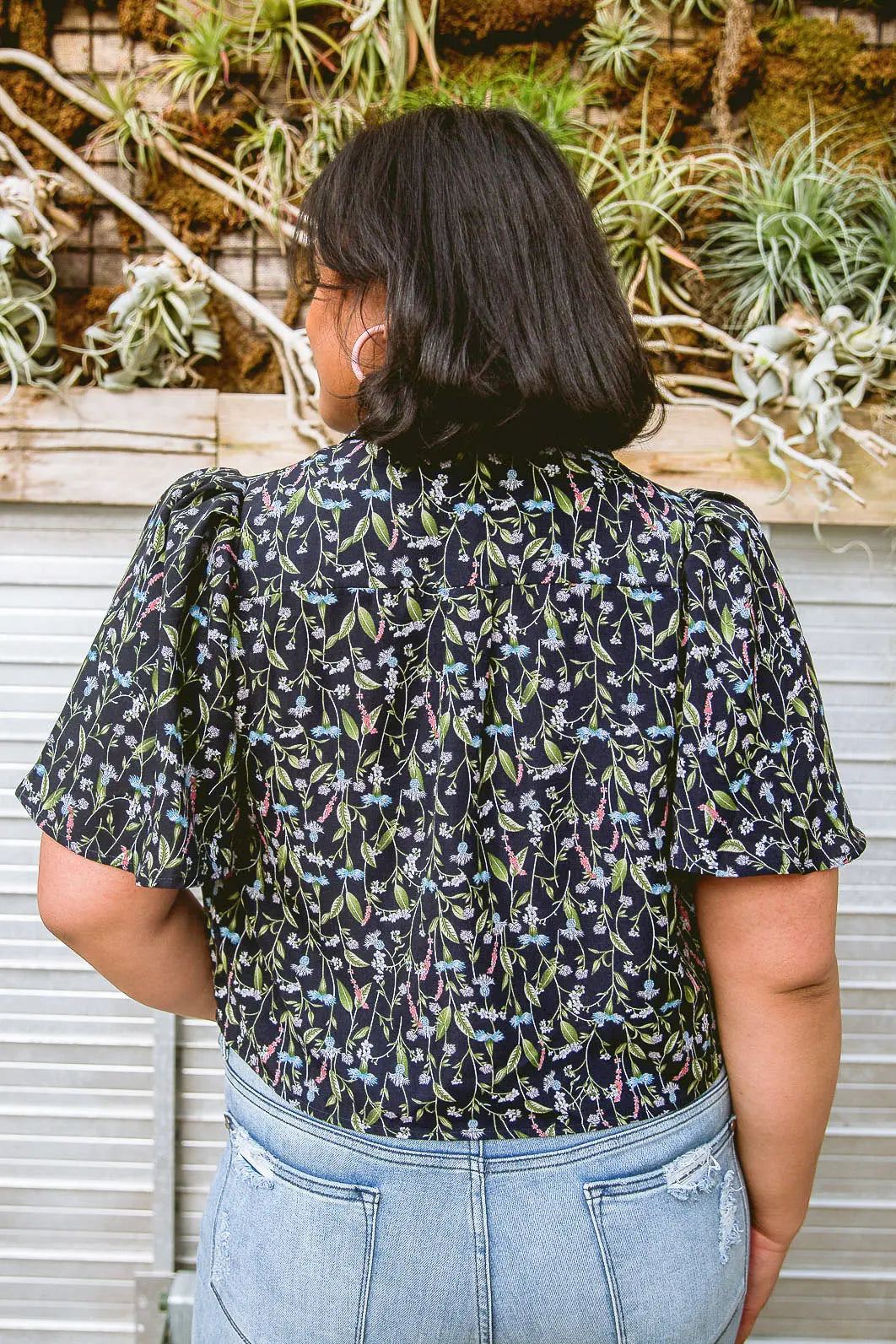 Premium Day Lily Top - Women's Floral Print Blouse for Casual & Summer Wear | Perfect for Outings, Dates, and Office Outfits