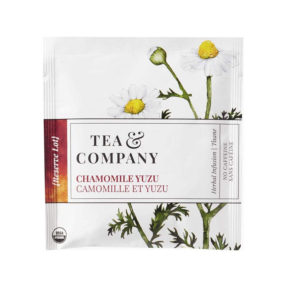 Organic Chamomile Yuzu Herbal Tea by Mighty Leaf - Caffeine-Free Relaxation Blend for Stress Relief & Better Sleep - Perfect for Evening Wind Down & Meditation Moments
