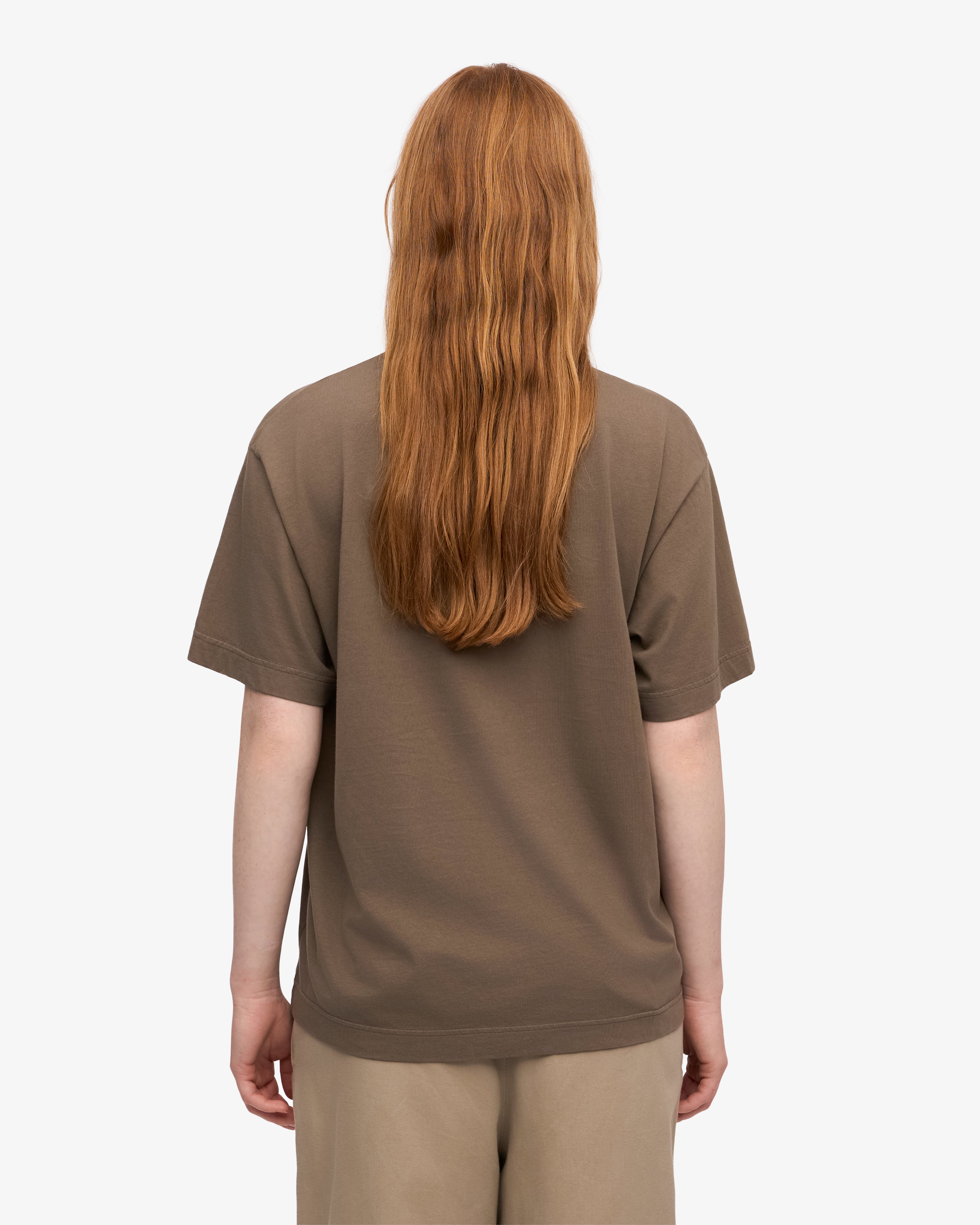 Oversized Organic Cotton T-Shirt for Women - Soft, Comfortable & Eco-Friendly - Cedar Brown - Perfect for Casual Wear, Loungewear & Everyday Outfits