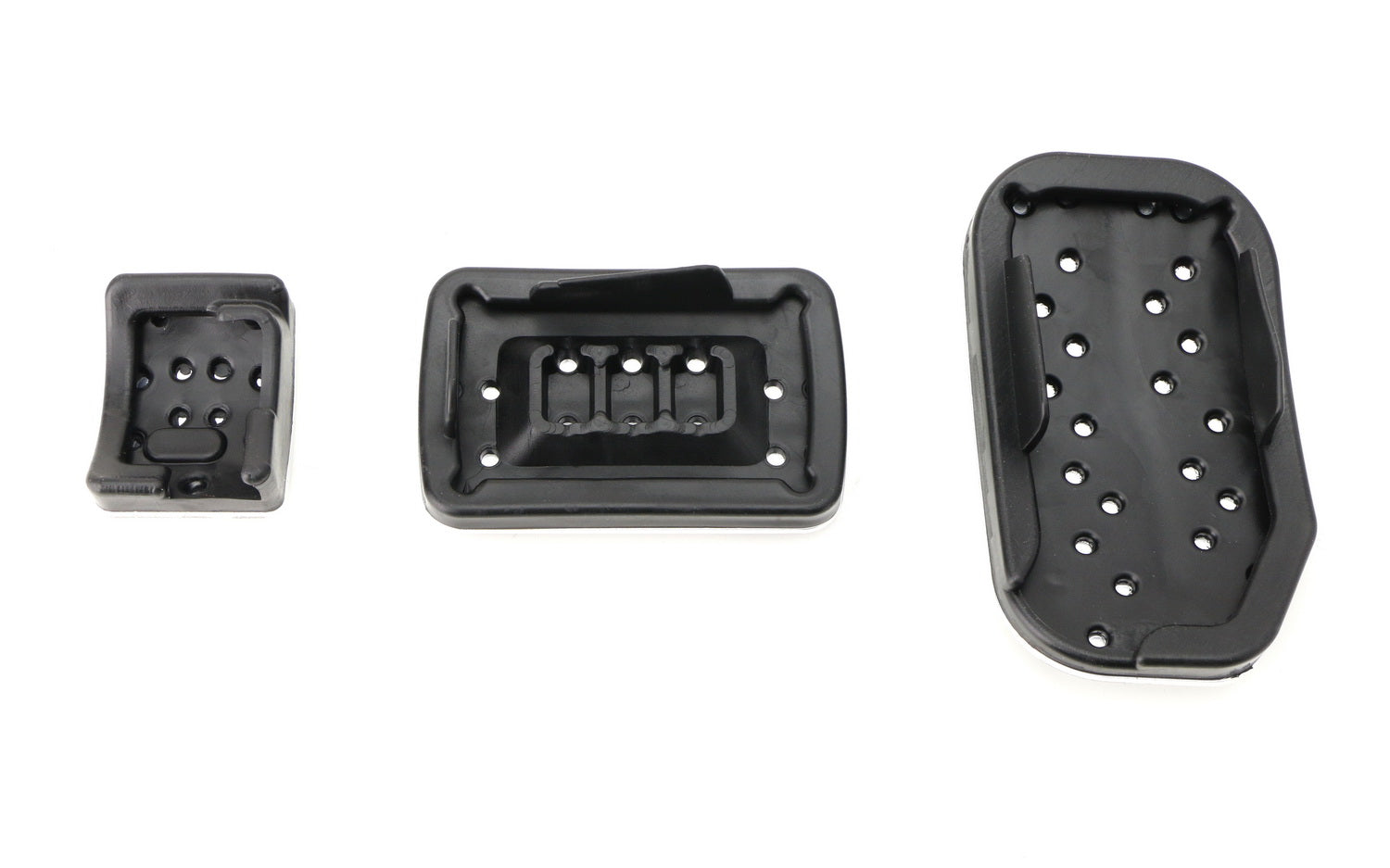 3-Piece Silver Aluminum Foot Pedal Covers for 2015-2020 Ford F150 - Anti-Slip Track Design - Upgrade Interior Accessories for Enhanced Driving Comfort & Style