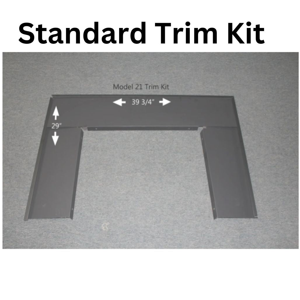 Model 21 NC Fireplace Insert Trim Kit - 2 Sizes (Black/Chrome) for Gas & Electric Fireplaces - Perfect for Home Decor & Cozy Living Rooms