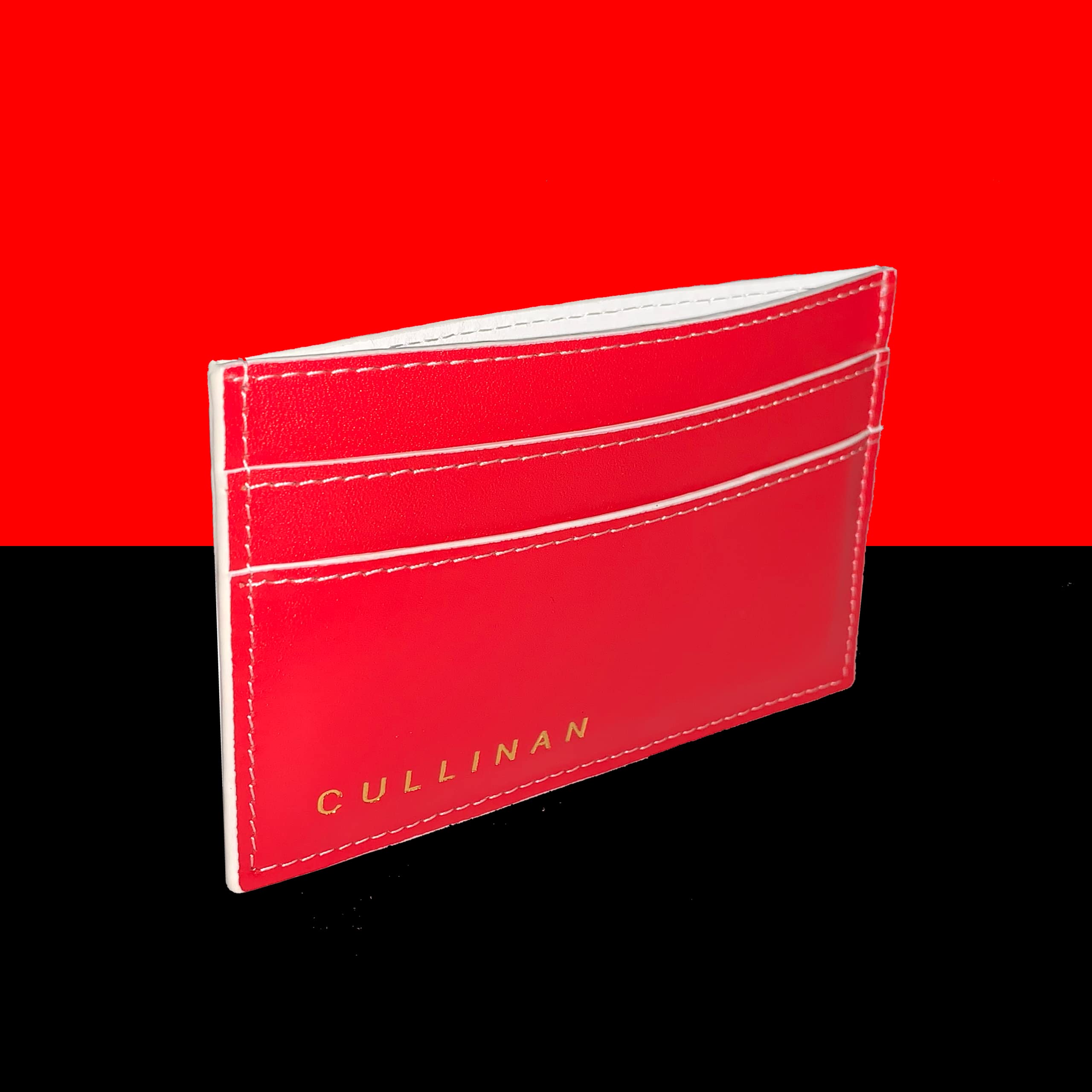 Premium Cullinan Genuine Leather Card Wallet for Men & Women - RFID Blocking, Slim & Stylish (Rosso Red) - Perfect for Travel, Business & Everyday Use