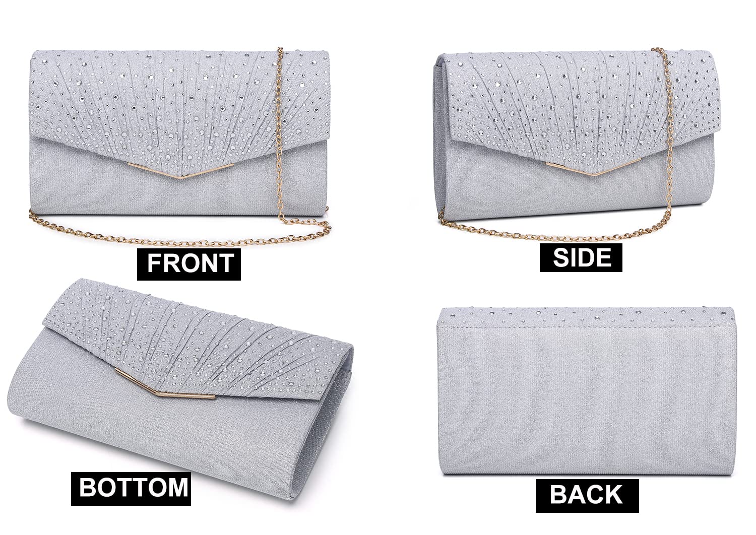Sparkling Rhinestone Clutch Purse for Women - Elegant Evening Bag for Wedding, Prom, Party | Perfect Christmas Gift & Special Occasion Accessory | Great for Date Nights, Galas & Formal Events