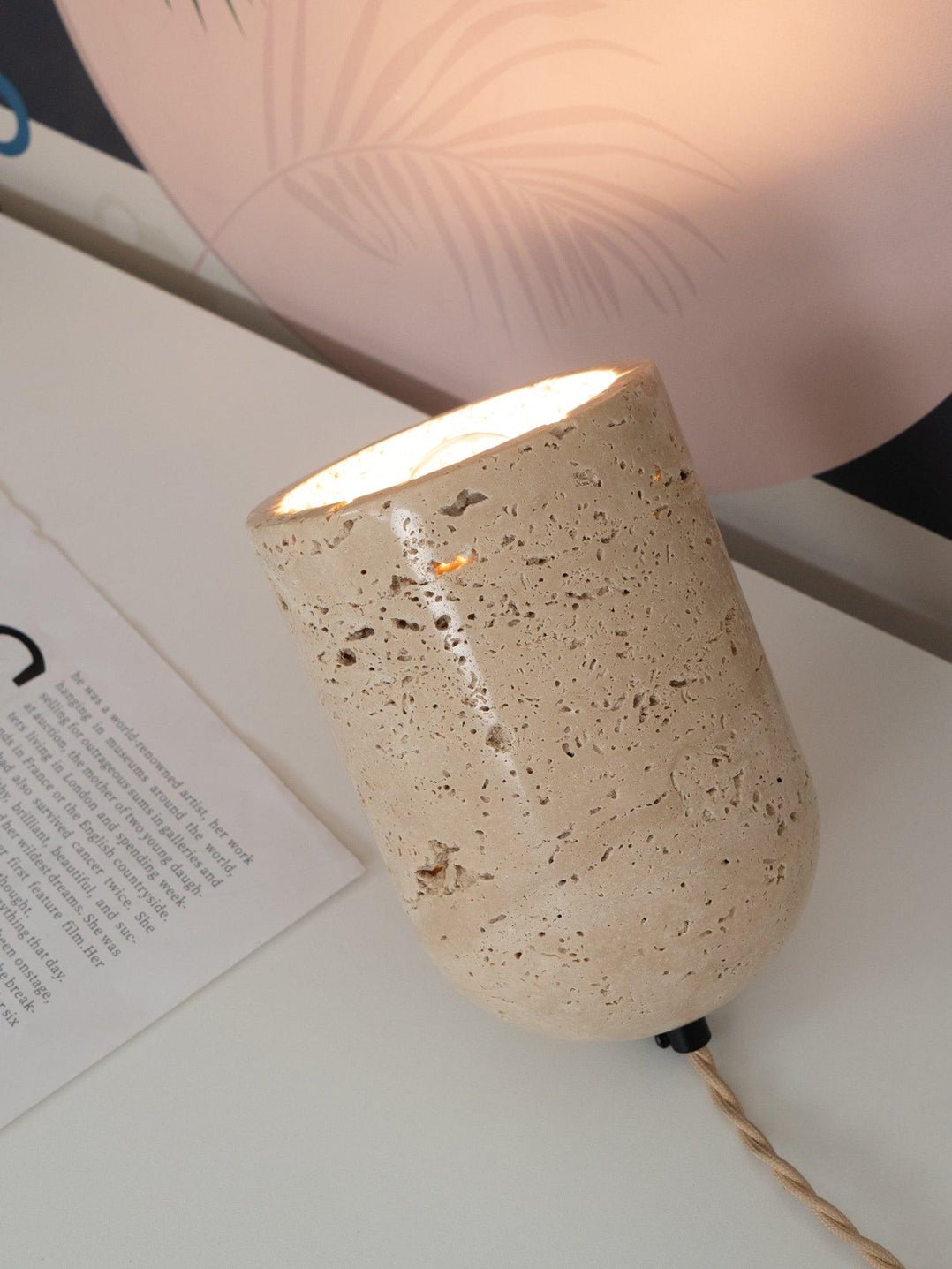 Amidori Modern LED Table Lamp - Adjustable Brightness, USB Charging Port, Night Light for Bedroom, Living Room, Office - Warm White & Cool White Light Modes