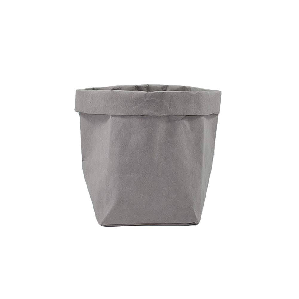Eco-Friendly Reusable Grocery Bags - Washable Kraft Paper Lunch & Kitchen Storage Containers for Decor, Flowerpot Wraps & Small Trash Can | Perfect for Grocery Shopping, Picnics & Home Organization