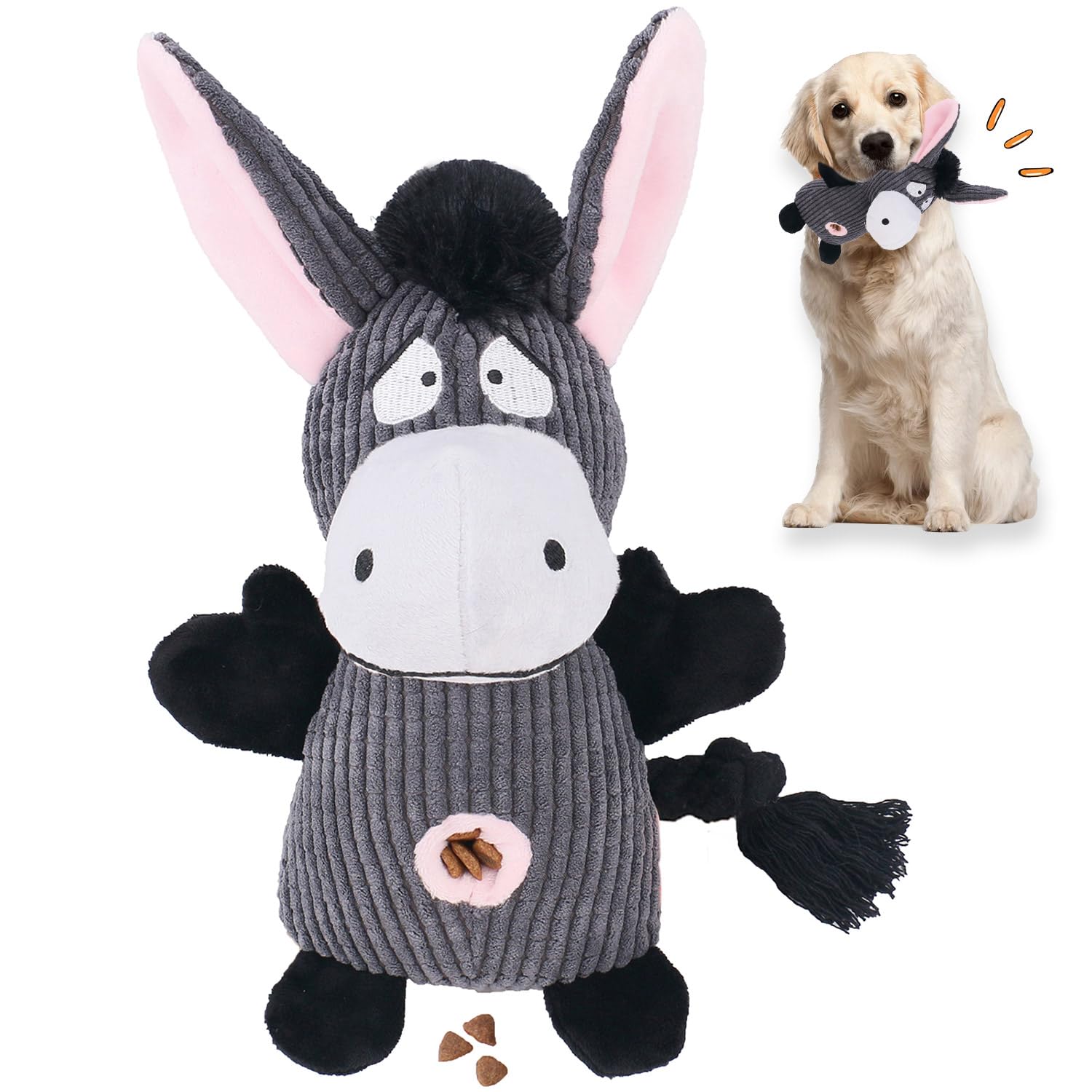 **Durable Squeaky Dog Toys for Small & Medium Dogs - Interactive Tug & Crinkle Chew Toys for Puppies - Perfect for Indoor Play, Training & Bonding Time**