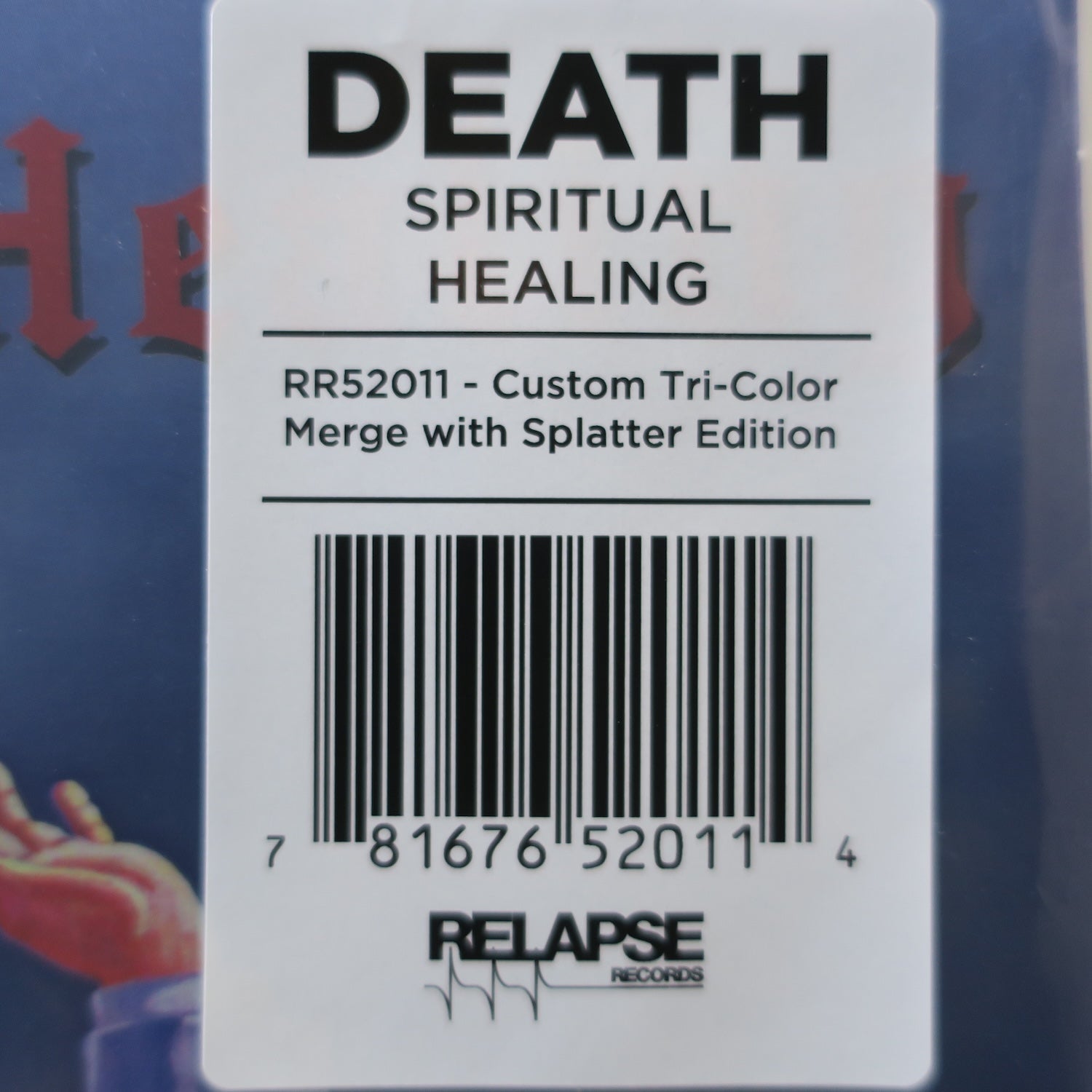 DEATH 'Spiritual Healing' Limited Edition Merge/Splatter Vinyl LP Record - Heavy Metal Music Collectible for Audiophiles & Home Decor
