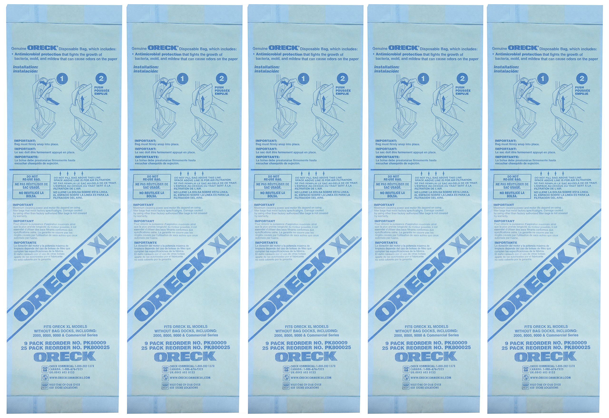 Oreck Vacuum Cleaner Paper Bags - Old Style 2 (5-Pack) | Compatible with Oreck XL & Commercial Upright Vacuums | Ideal for Home Cleaning & Office Maintenance