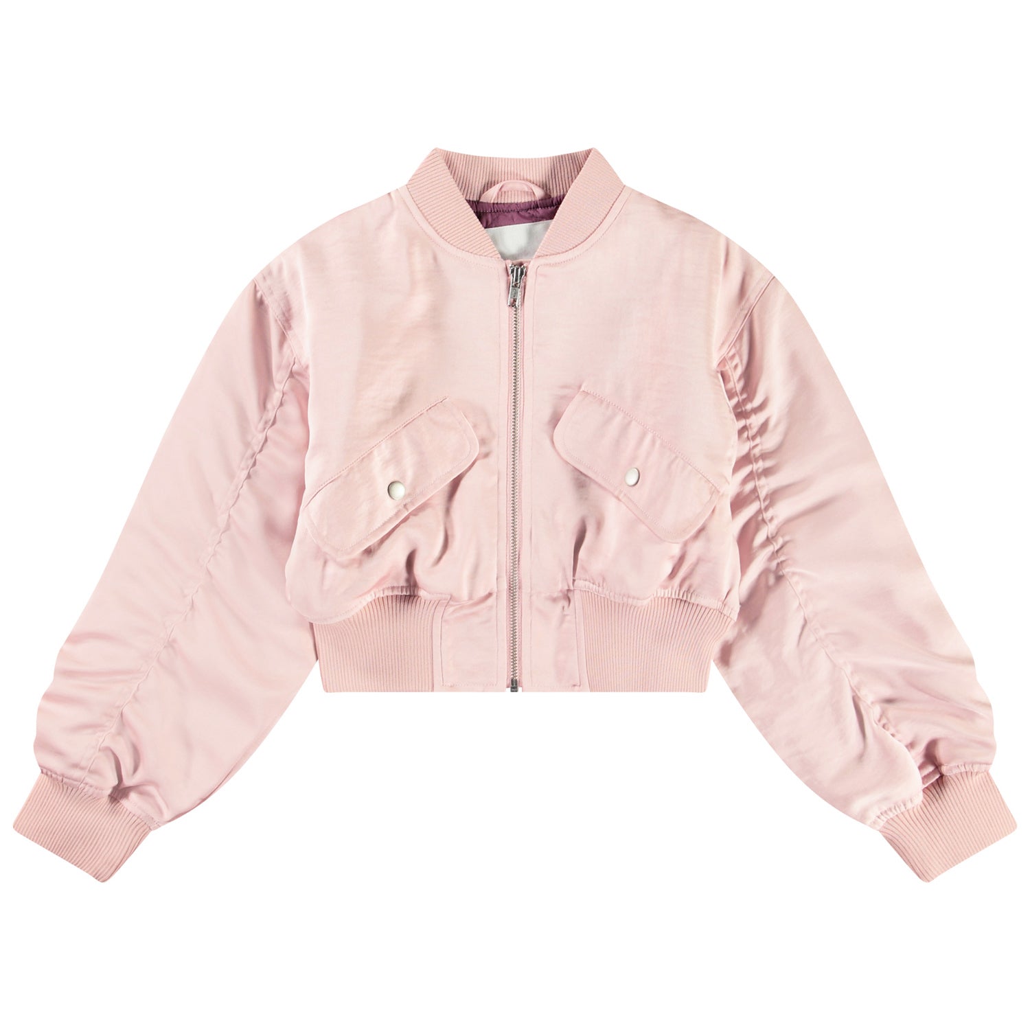 Molo Hannie Pink Bomber Jacket for Women - Stylish Lightweight Outerwear for Casual Wear, Street Fashion & Everyday Outfits