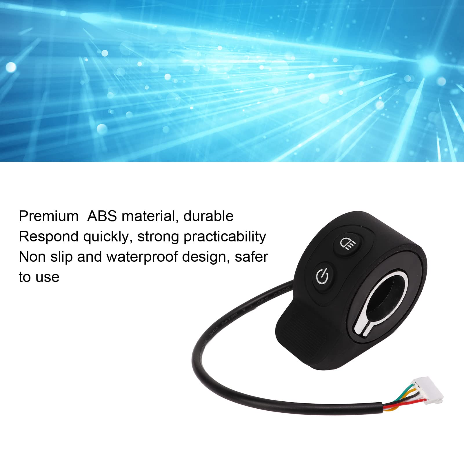 Dilwe Electric Scooter Thumb Throttle - Sensitive ABS Speed Control Booster for E-Scooters | Perfect for Commuting, Last-Mile Travel & Urban Mobility Accessories