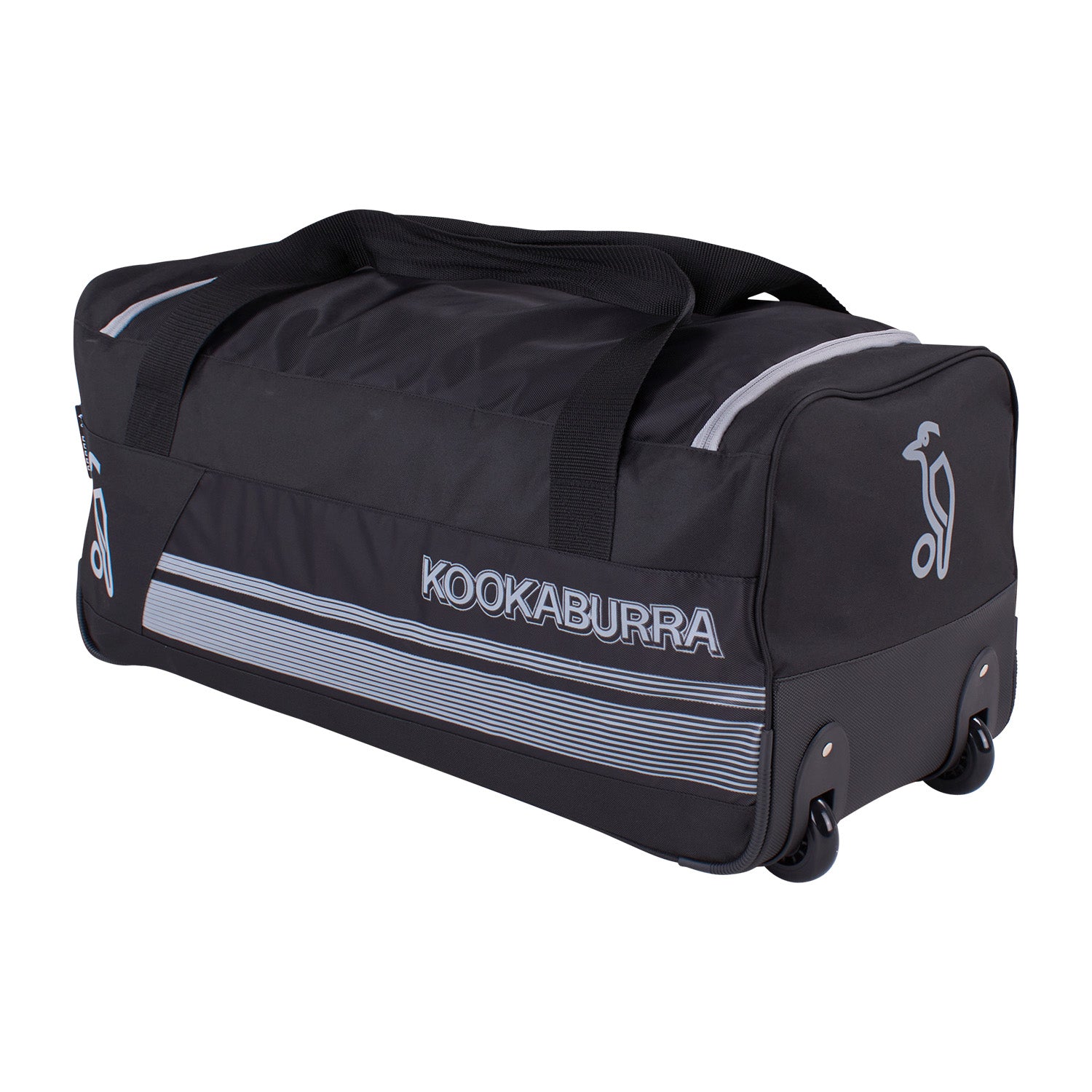 Kookaburra 9500 Wheelie Bag - Black/Grey Cricket Equipment Bag 2024 - Perfect for Cricket Matches, Training & Travel
