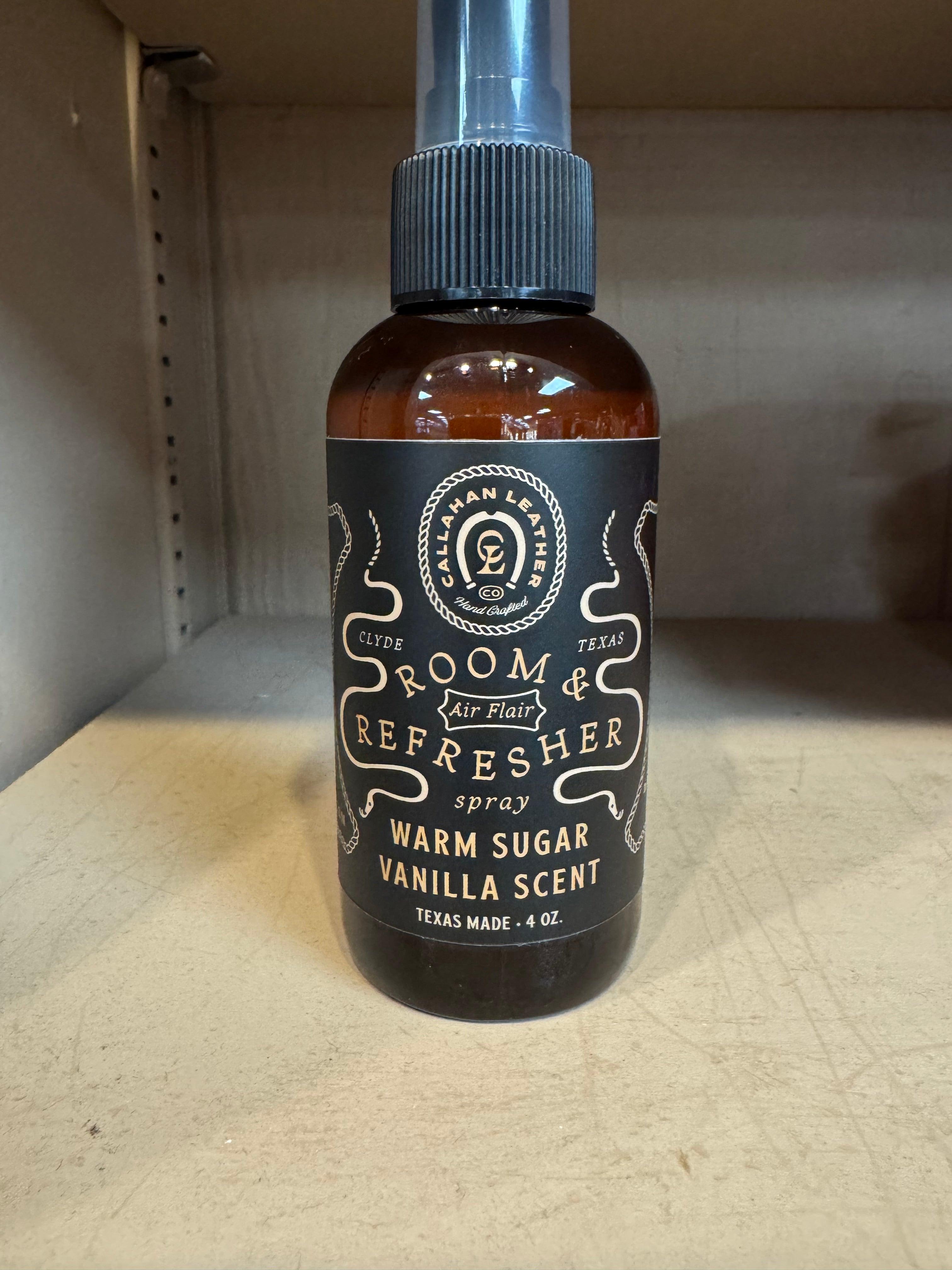 Warm Vanilla Sugar Scented Room & Fabric Refresher Spray - Long-Lasting Air Freshener for Home, Car, Office & Bedroom