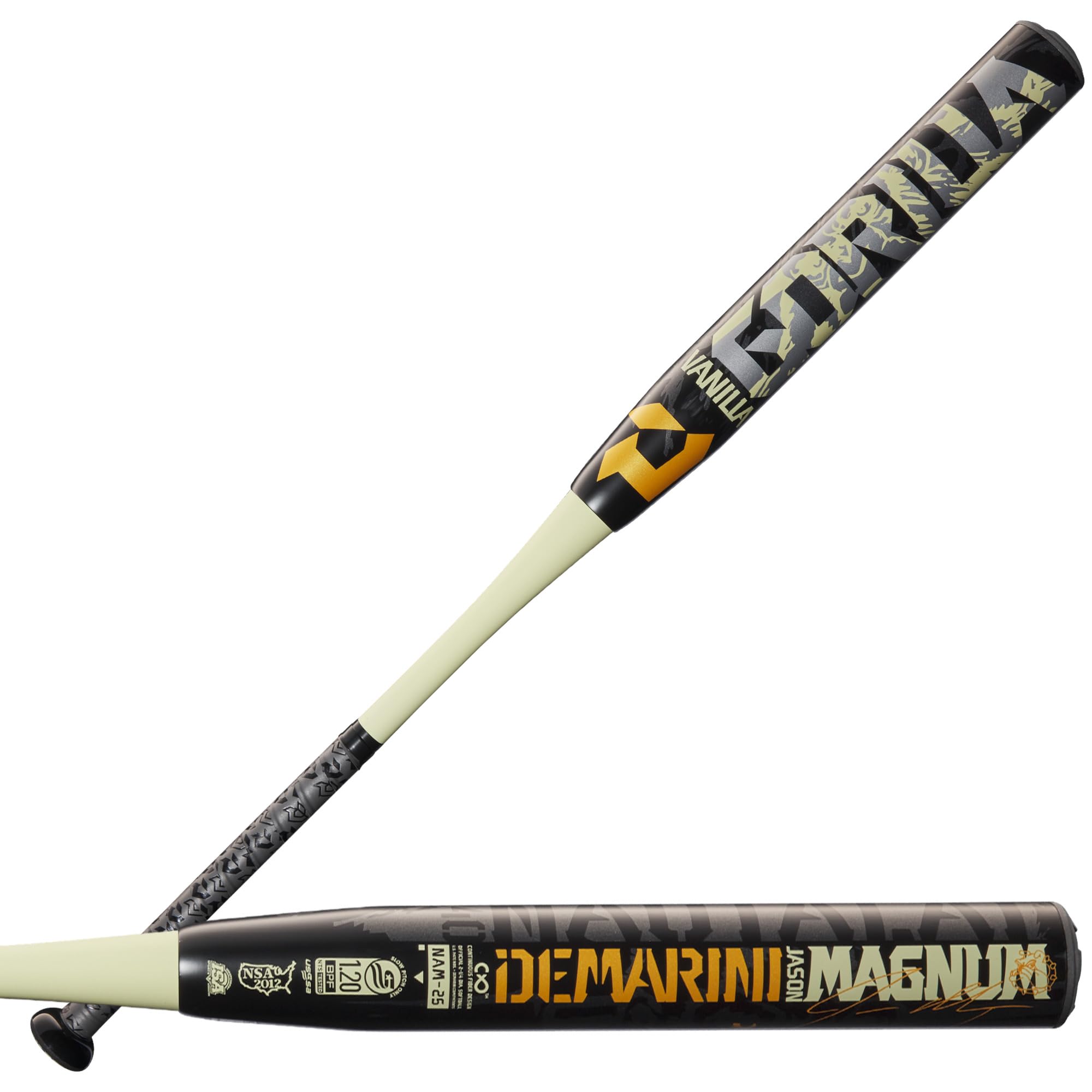DeMarini 2025 Jason Magnum Signature Nautalai Vanilla Gorilla Slowpitch Softball Bat - 34 Inch for Adult Baseball Players | Perfect for League Games & Home Run Competitions