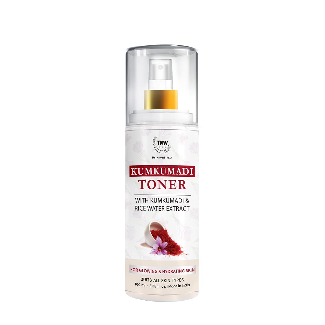 Kumkumadi Face Toner 100ml - Brightening & Hydrating Facial Toner with Rice Water, Niacinamide, Manjistha & Mulethi Extract | Reduces Pigmentation & Dark Spots | Suitable for All Skin Types | Perfect for Daily Skincare Routine & Nighttime Glow Boost