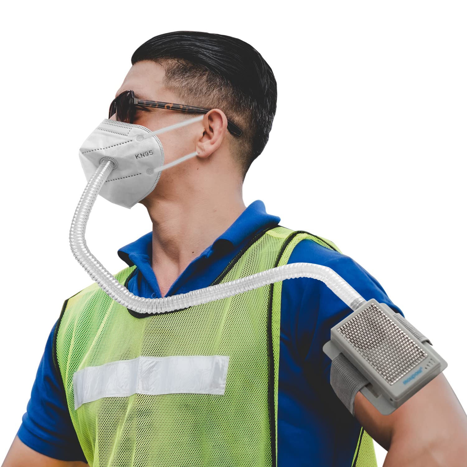 Rechargeable Air Purifying Face Mask with Circulation System - Replacement Filter for Travel, Work & Outdoor Activities