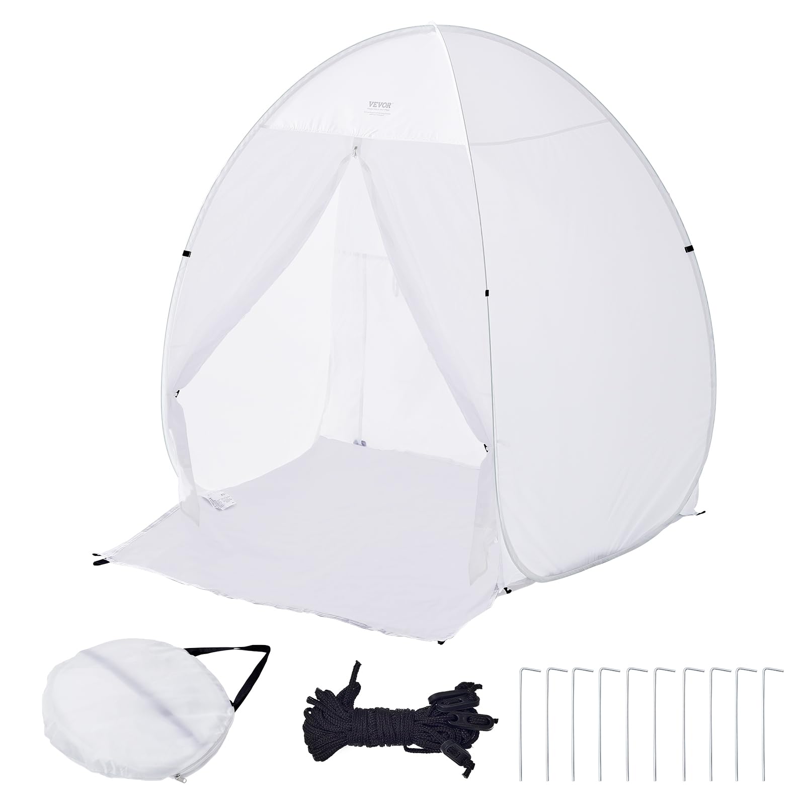 VEVOR 60 x 60 x 70 Inch Portable Paint Booth Tent - Pop-Up Spray Painting Shelter with Built-in Floor, Exhaust Window & Storage Bag | Foldable DIY Painting Station for Furniture, Hobby Projects & Automotive Touch-Ups | Perfect for Home Workshops, Art Studios & Professional Spray Painting