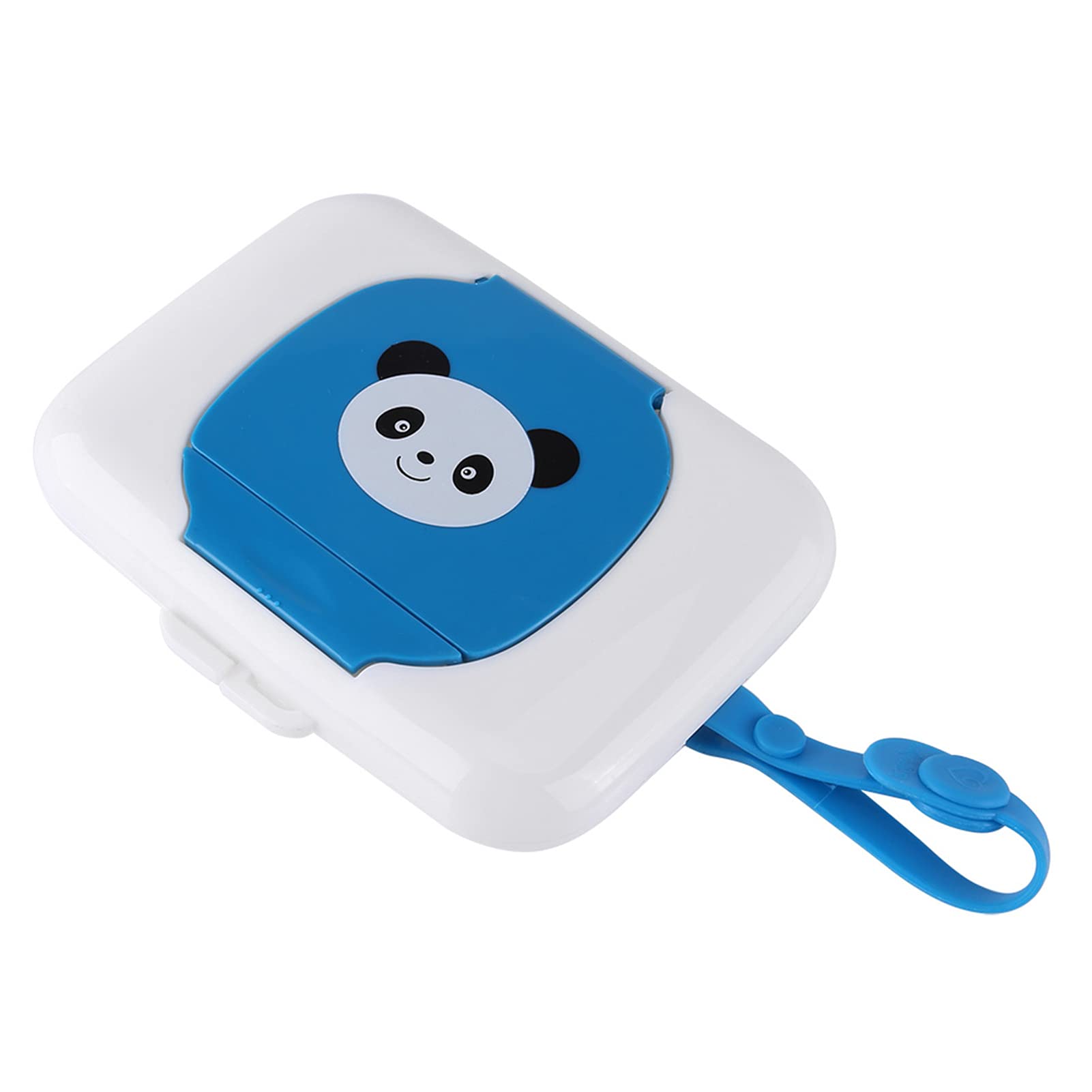 Blue Panda Cartoon Baby Wet Wipes Box - Soft & Gentle Baby Wipes Container for Diaper Changes, Feeding & On-the-Go Cleaning
